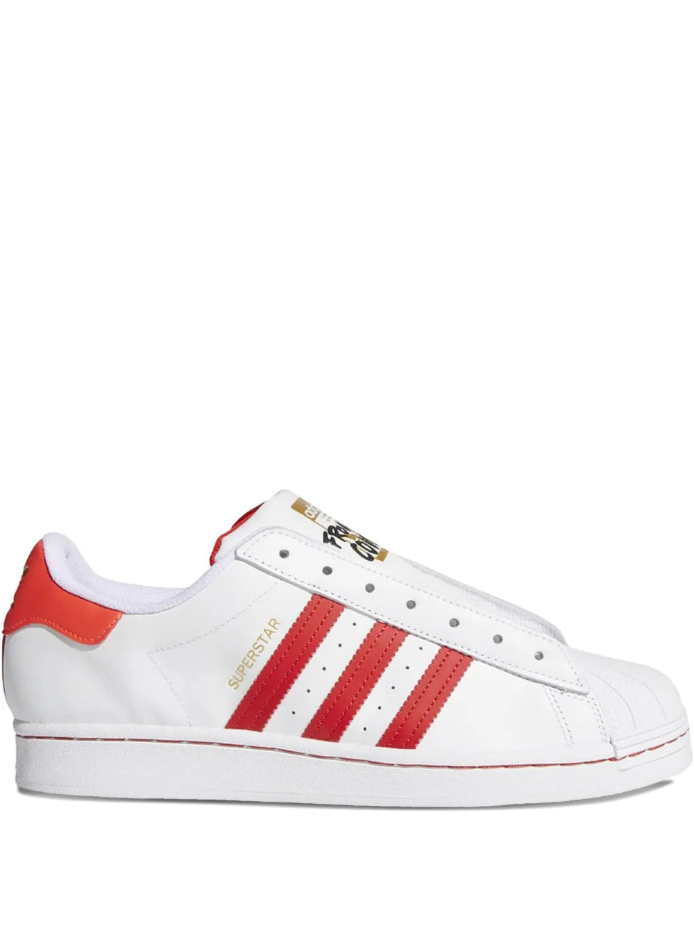 adidas  Superstar Laceless "Cloud White/Team Collegiate" sneakers