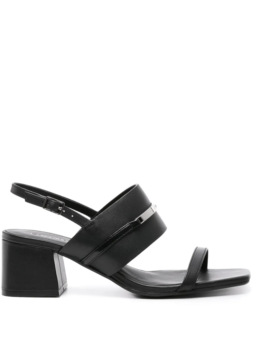 Calvin Klein  55mm logo-plaque leather sandals