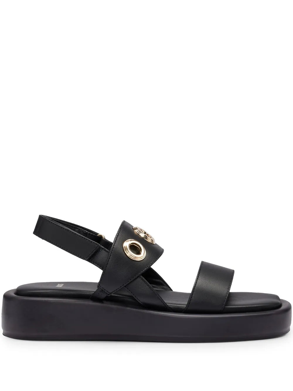 BOSS  eyelet-embellishment leather sandals