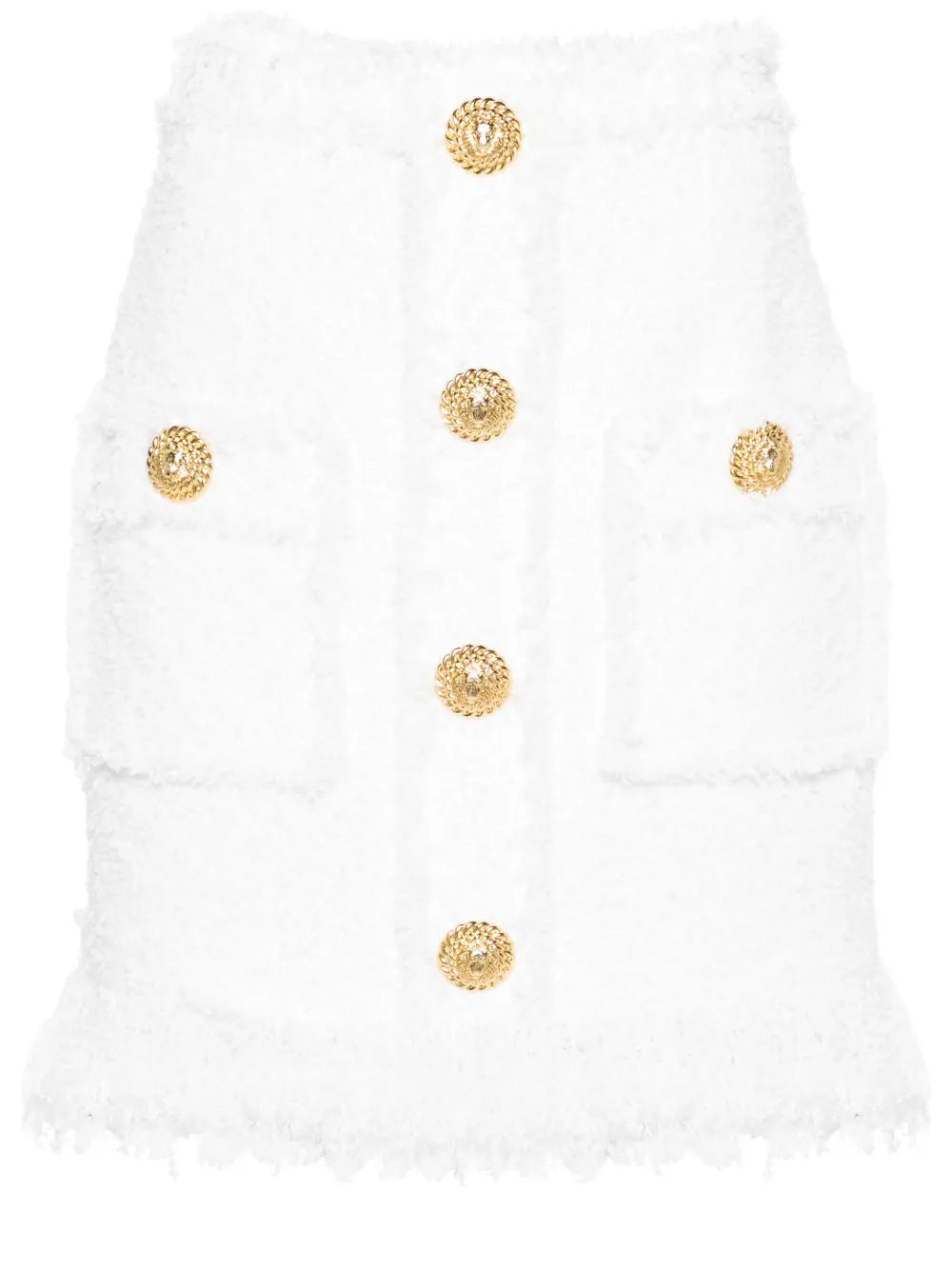 Balmain  high-waist tweed miniskirt