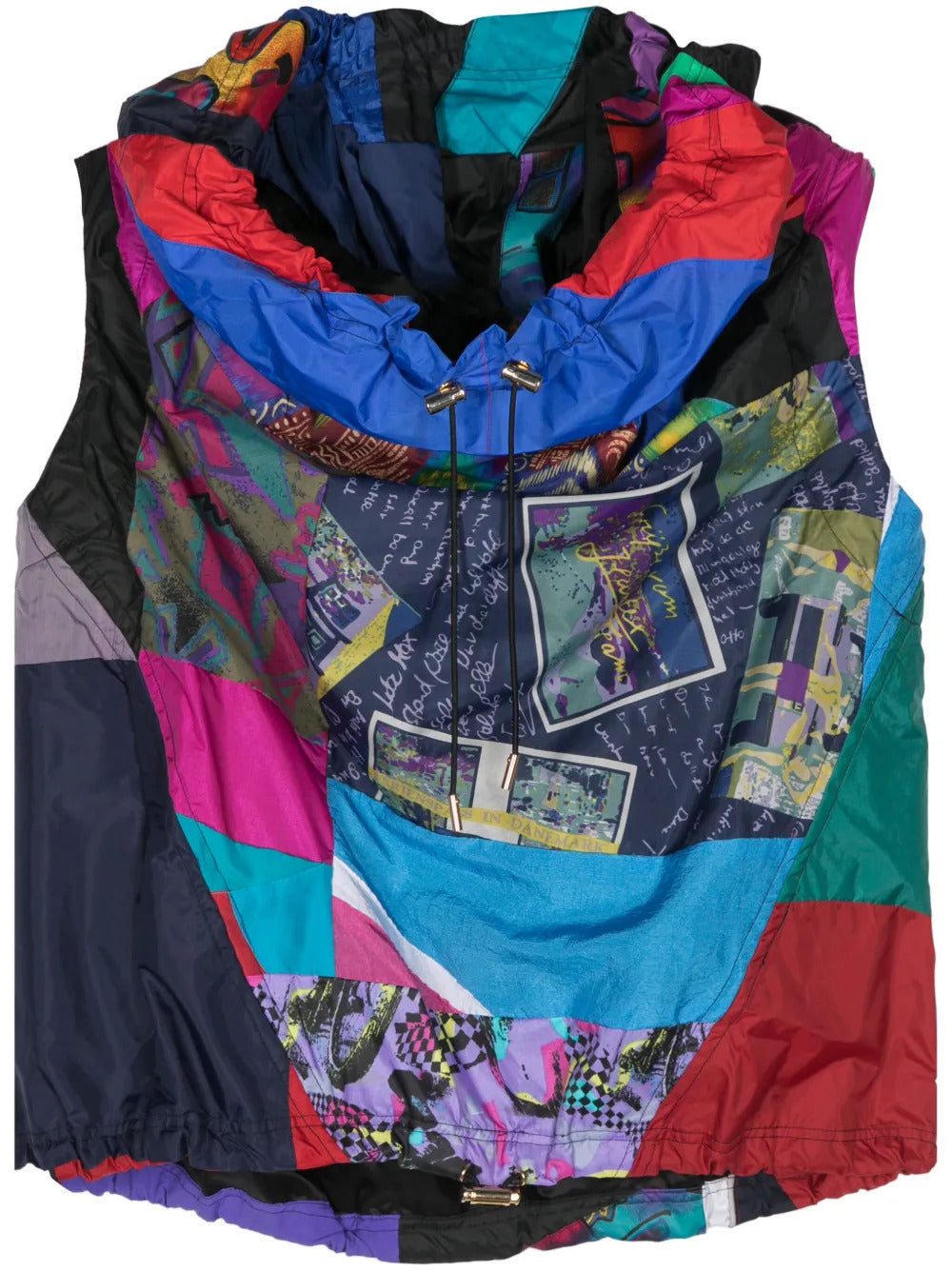 AZ FACTORY  patchwork sleeveless hoodie