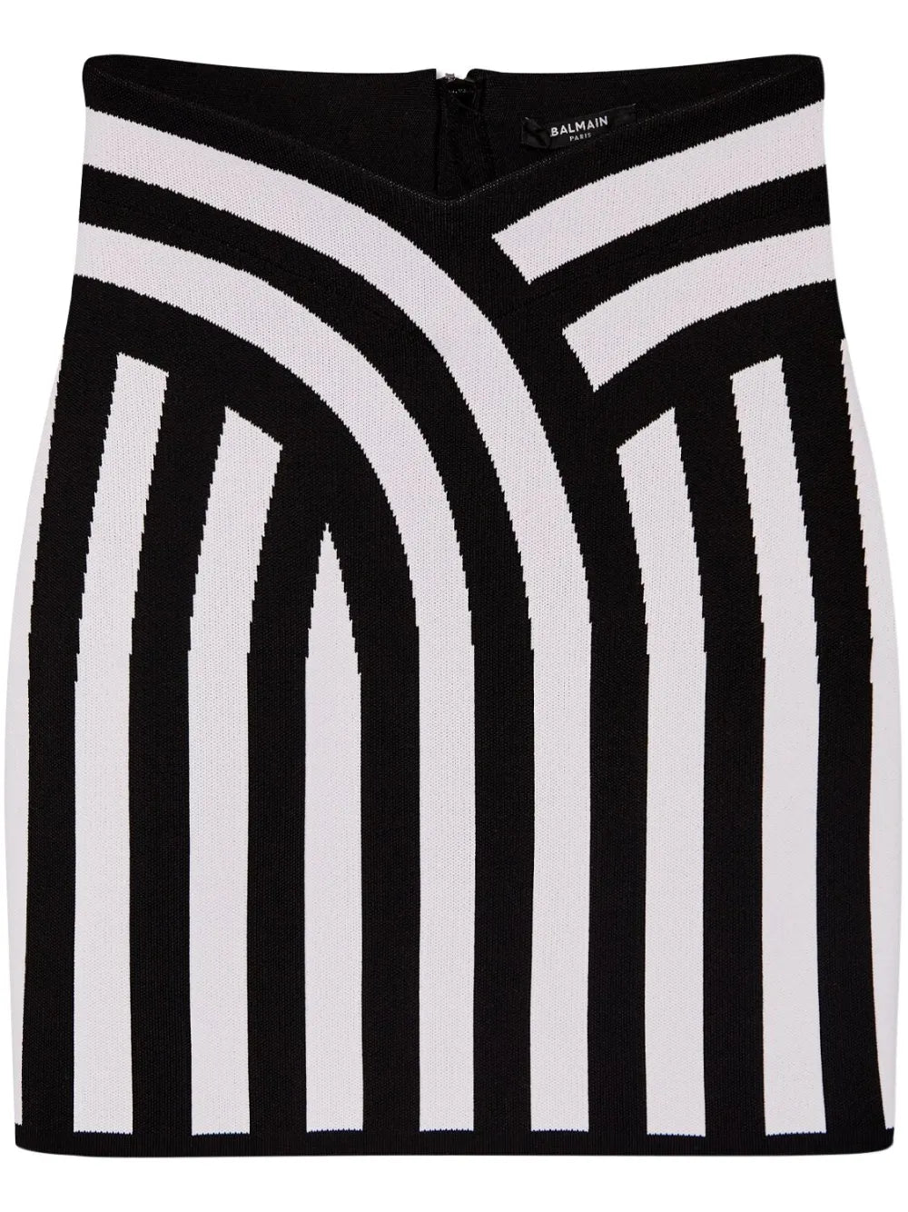 Balmain  striped intarsia-knit miniskirt