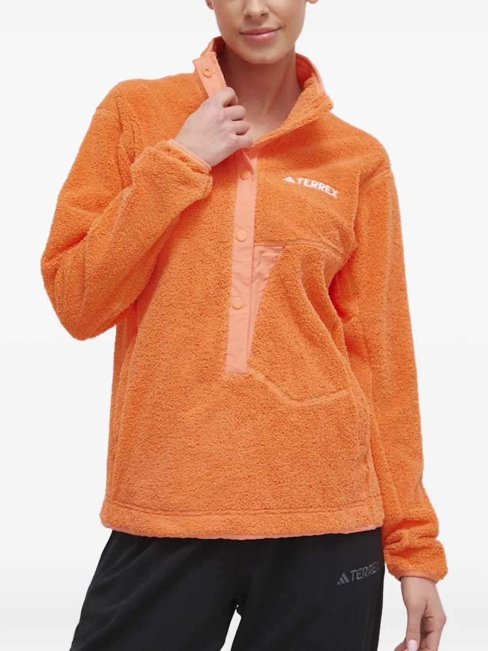 adidas  embroidered-logo fleece sweatshirt
