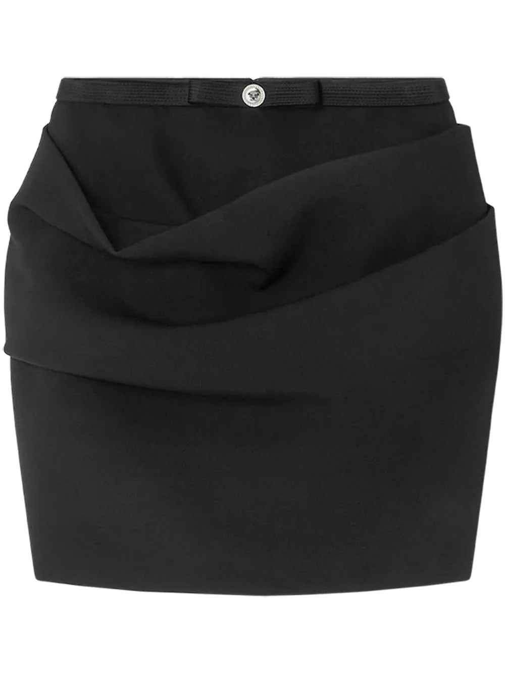 Versace  gabardine draped skirt