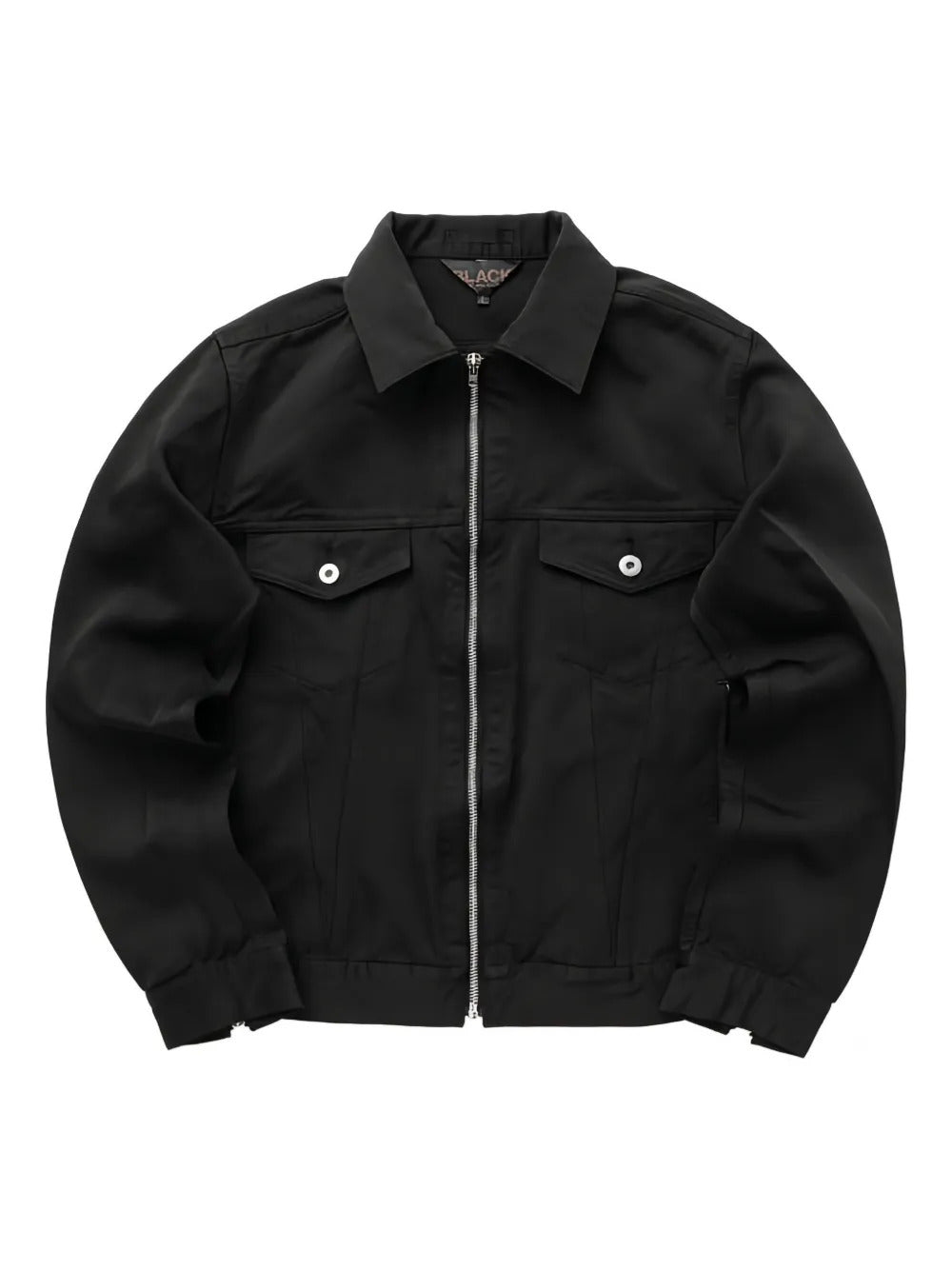 Black Comme Des Garçons  zip-fastening shirt jacket