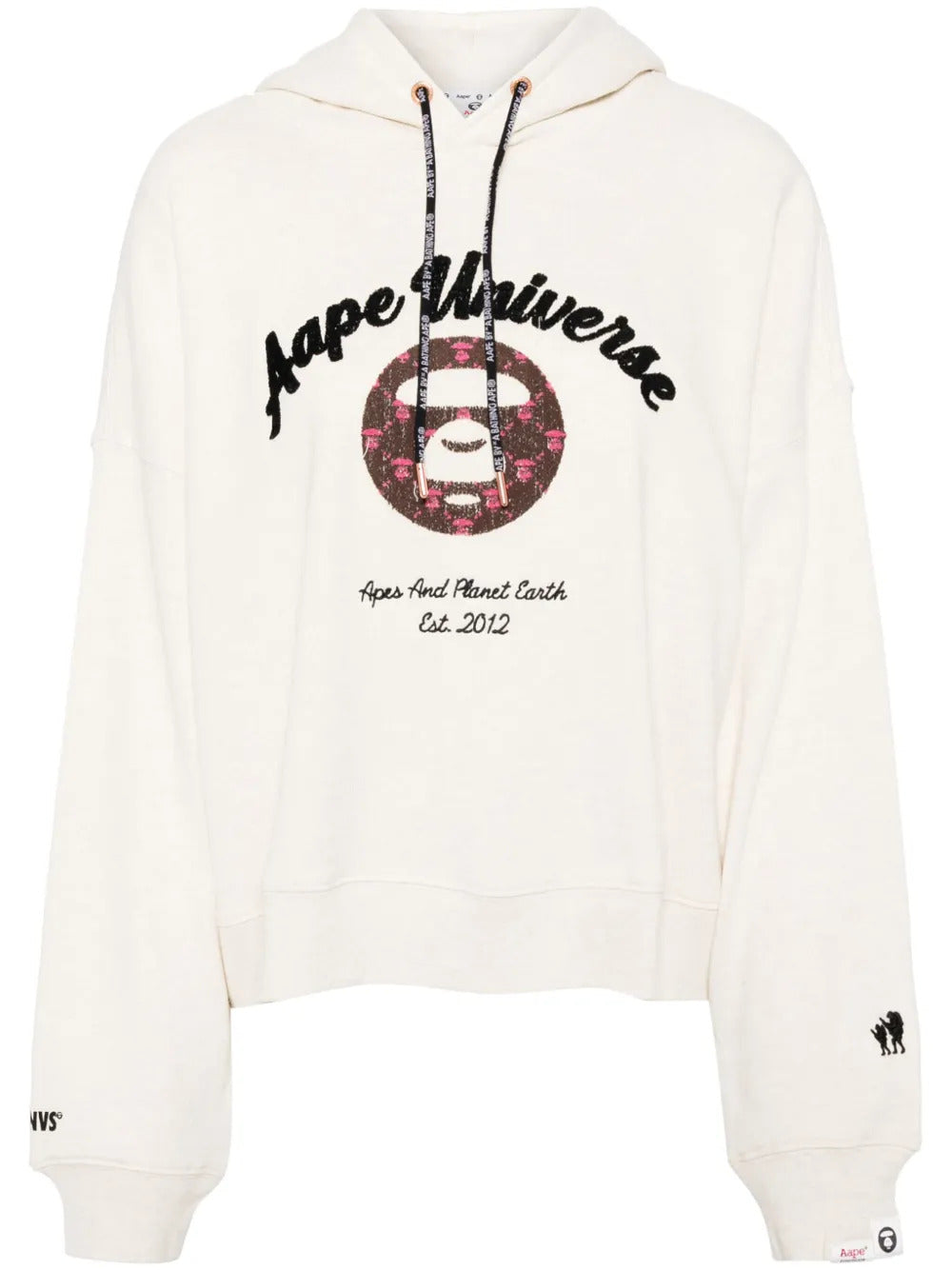 APE BY *A BATHING APE®  logo-patch hoodie
