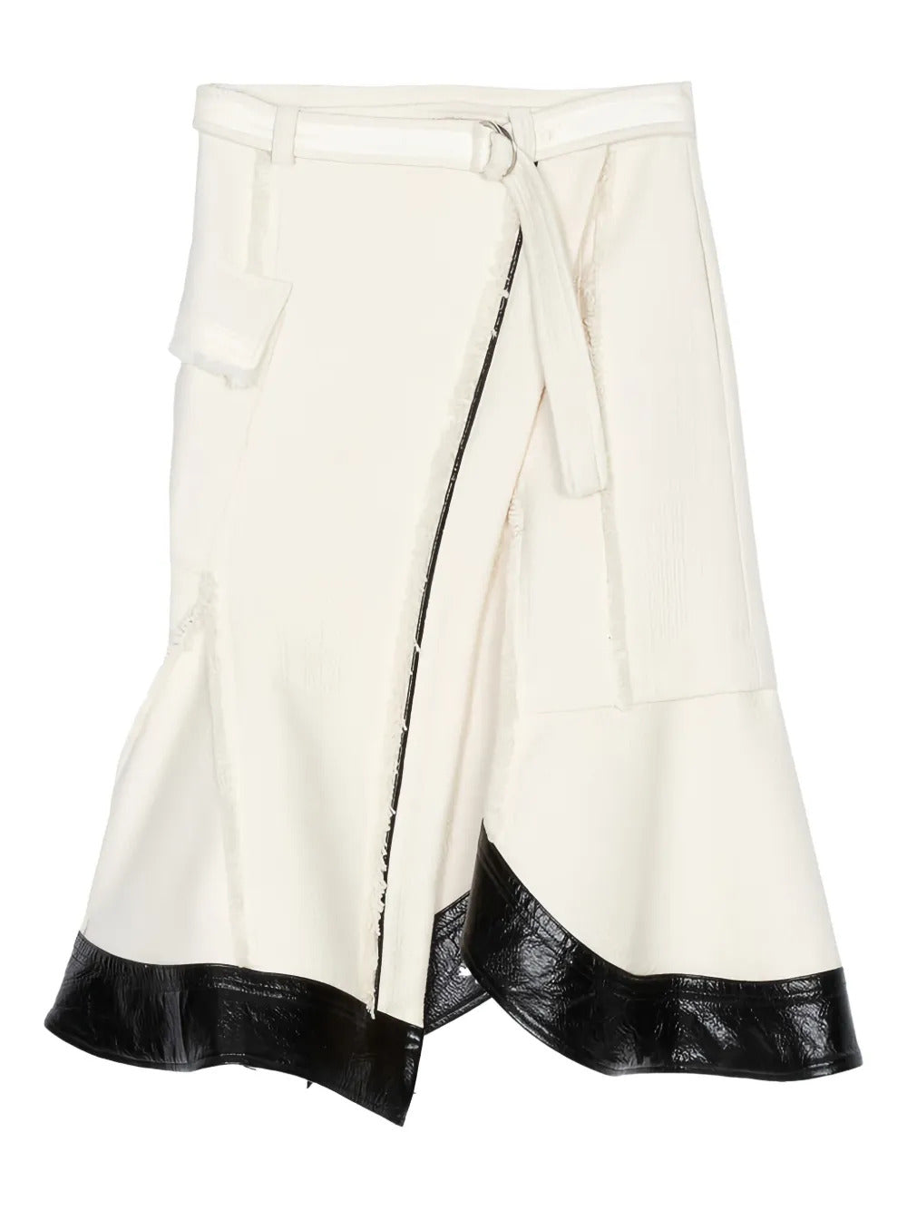 3.1 Phillip Lim  faux-leather panel tweed skirt