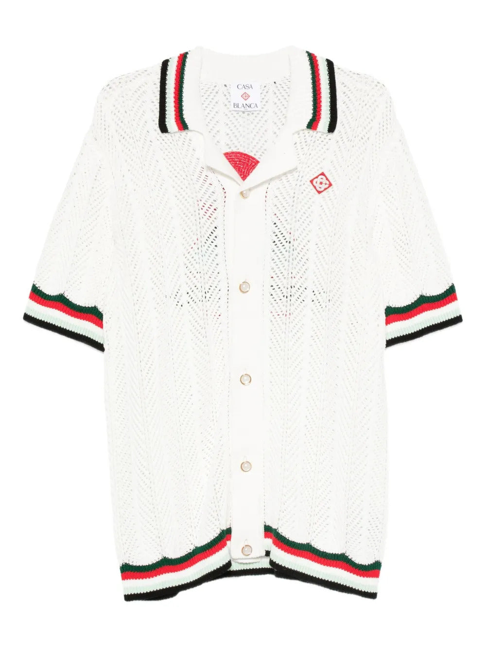 Casablanca  logo-embroidered shirt