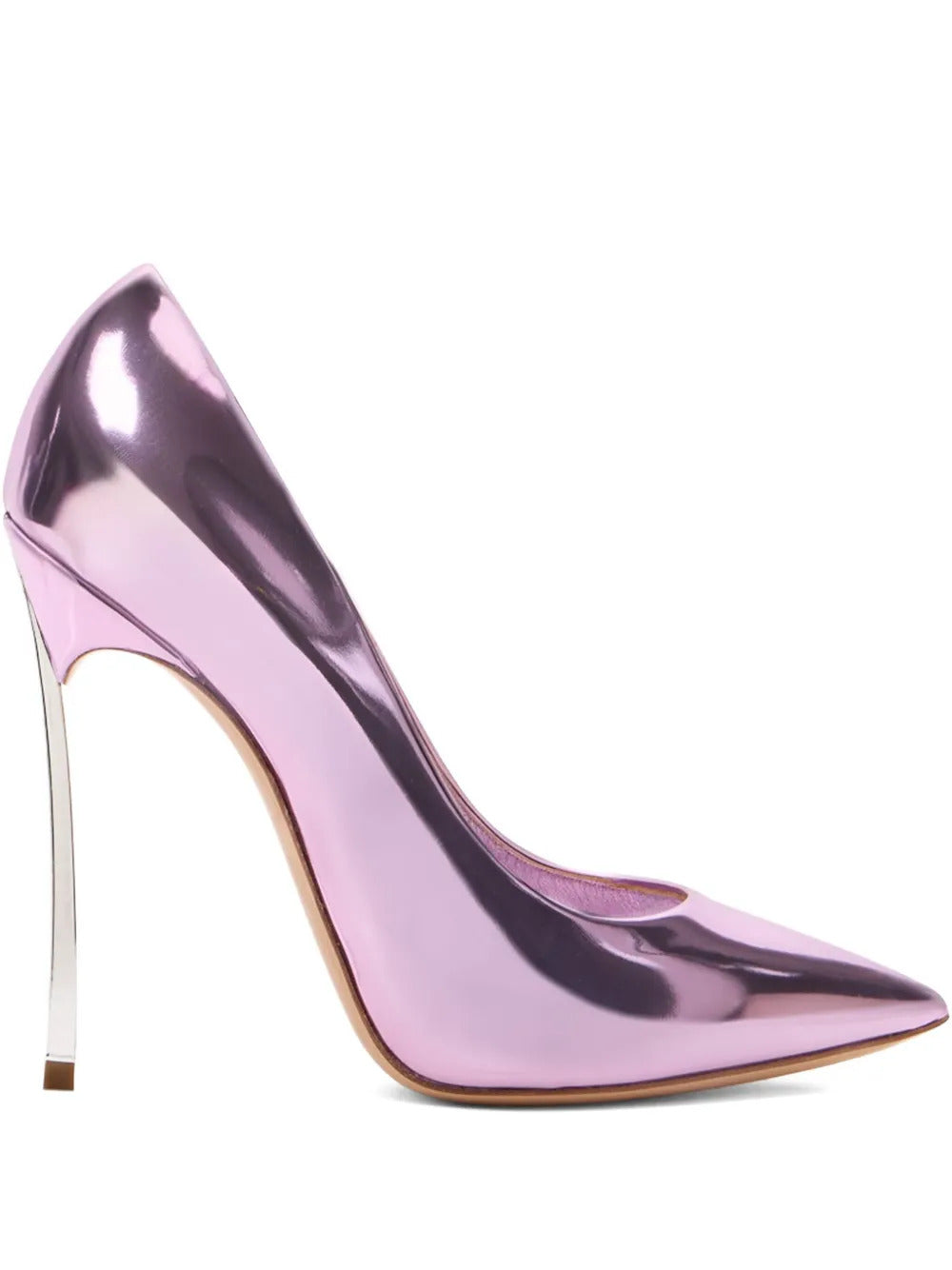 Casadei  120mm Blade Interstellar metallic pumps