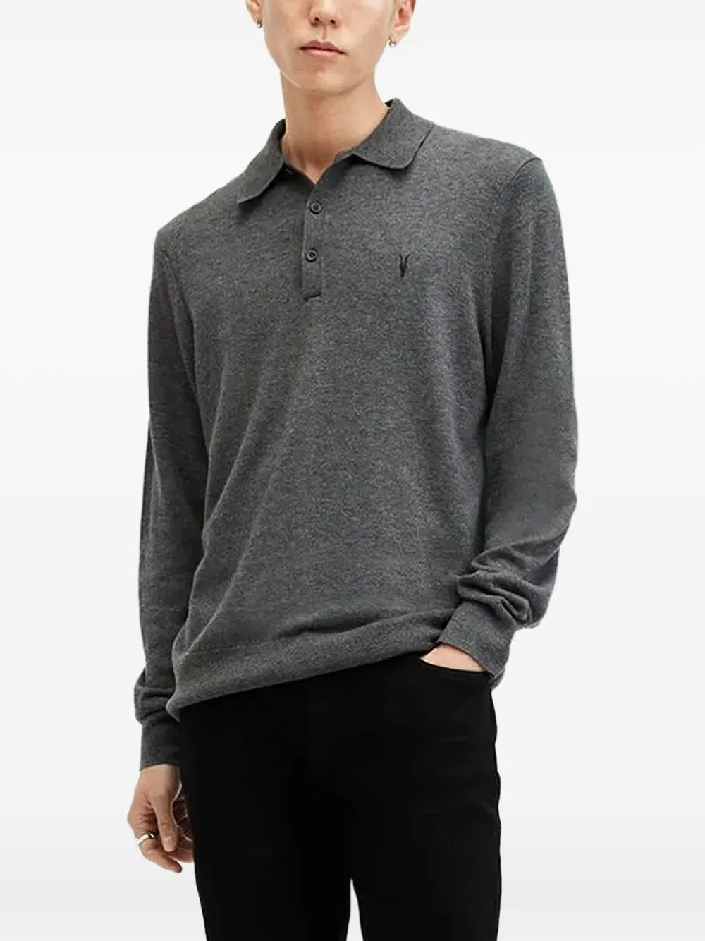 AllSaints  long-sleeve polo shirt