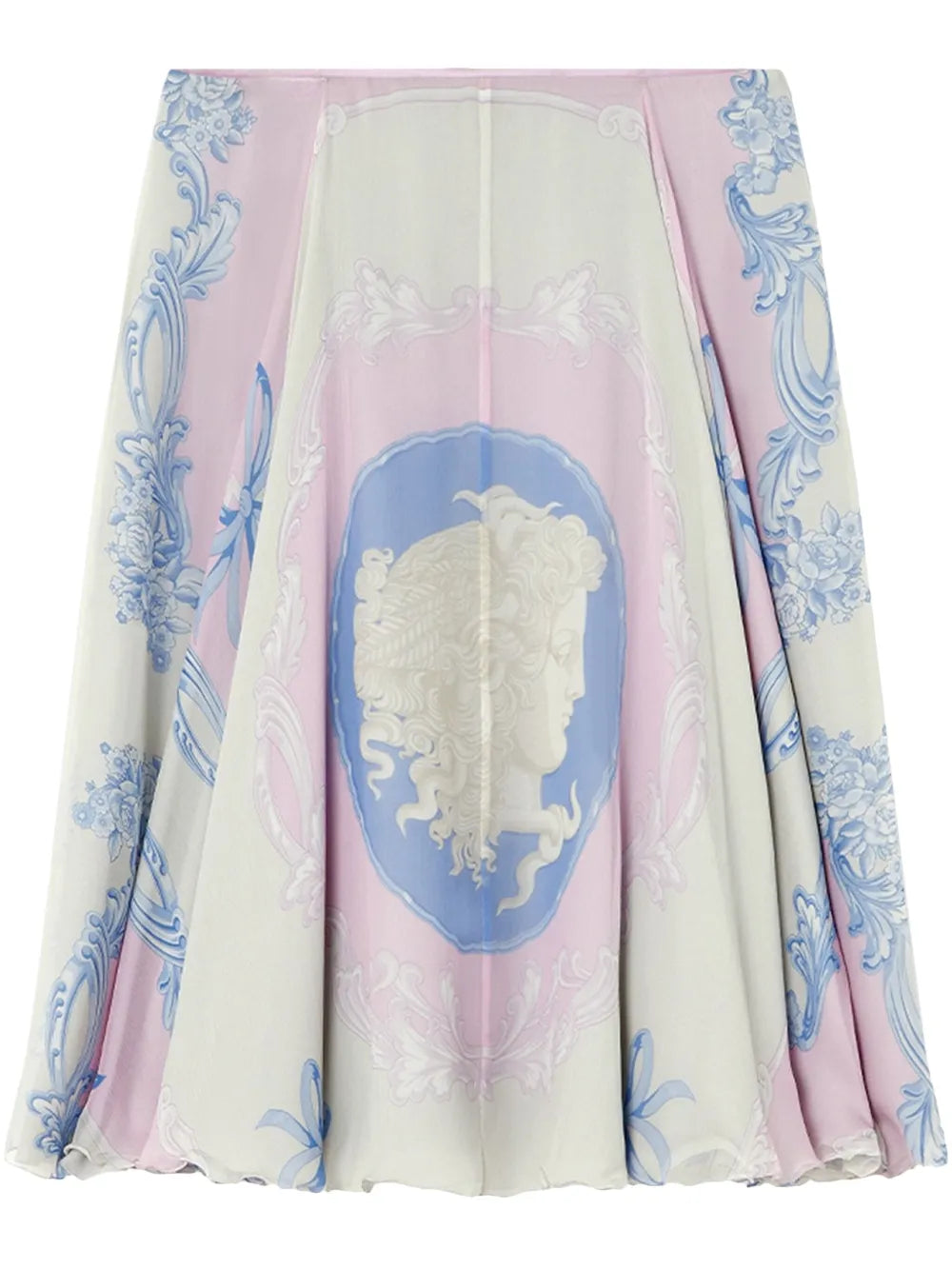 Versace  Cameo silk midi skirt