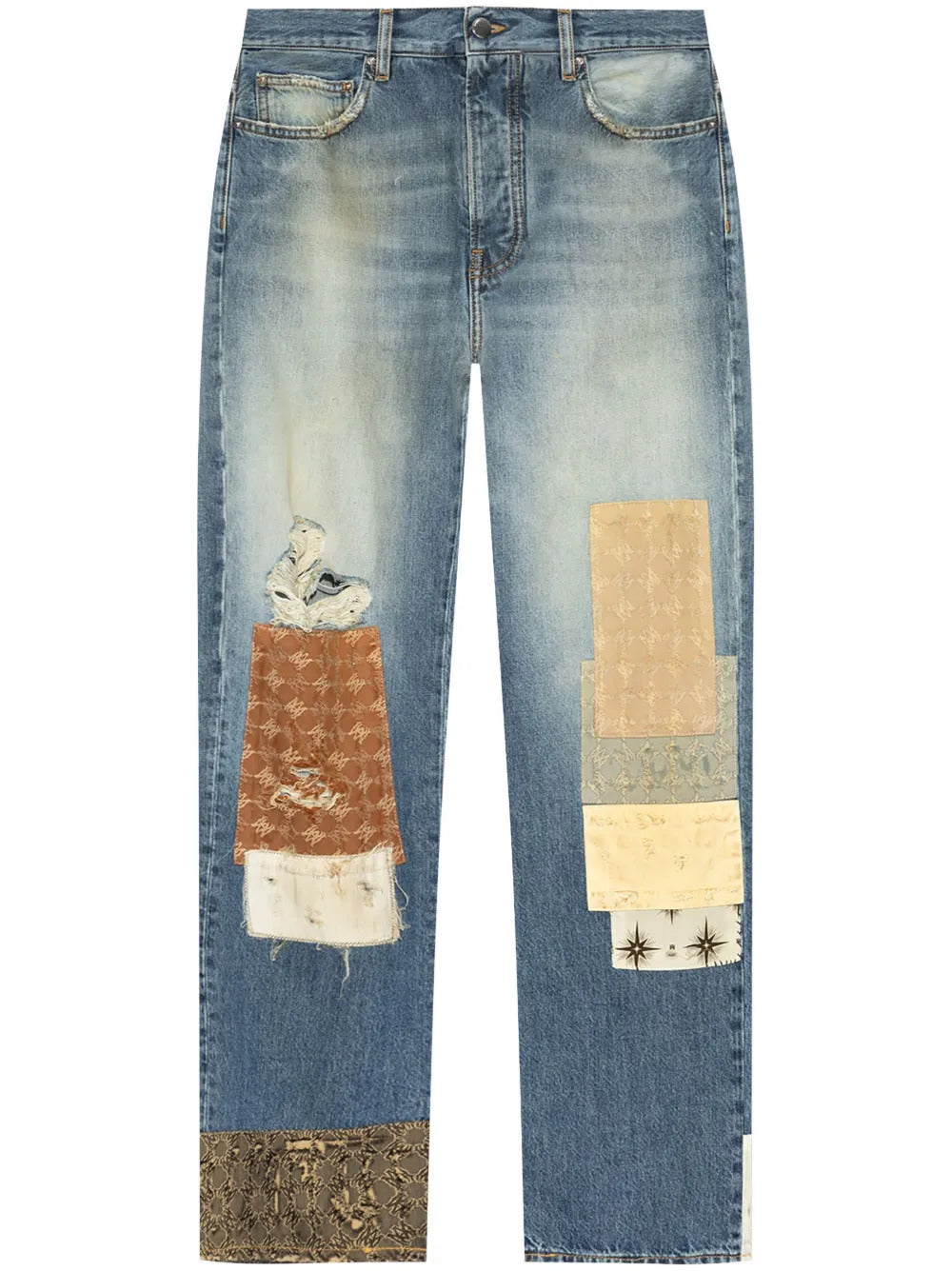 AMIRI  patchwork straight-leg jeans