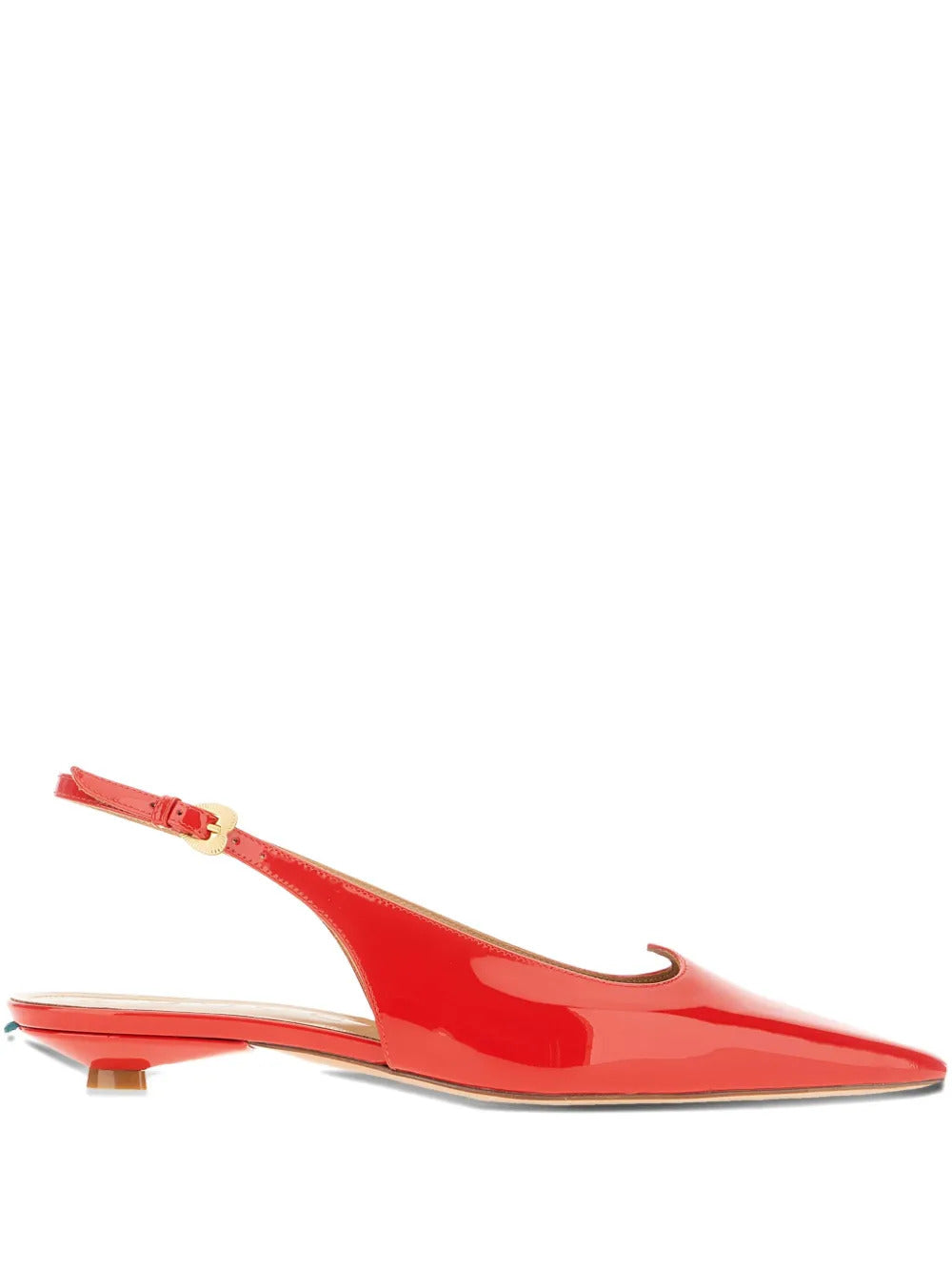 A.Bocca  15mm heart-slingback pointed-toe flat pumps
