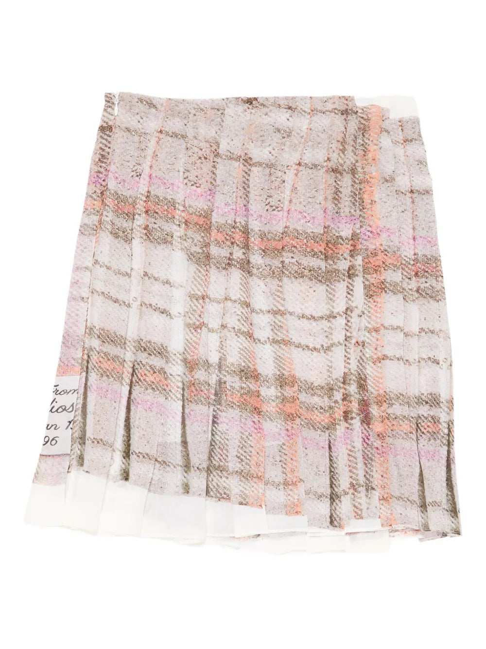Acne Studios  pleated plaid mini skirt