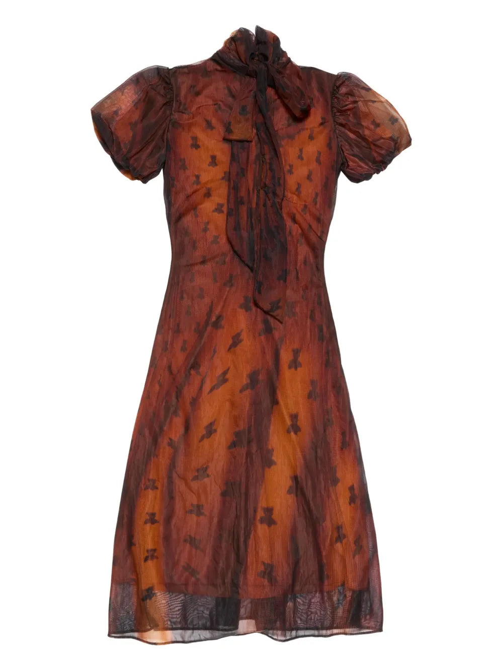 Acne Studios  puff-sleeve printed dress