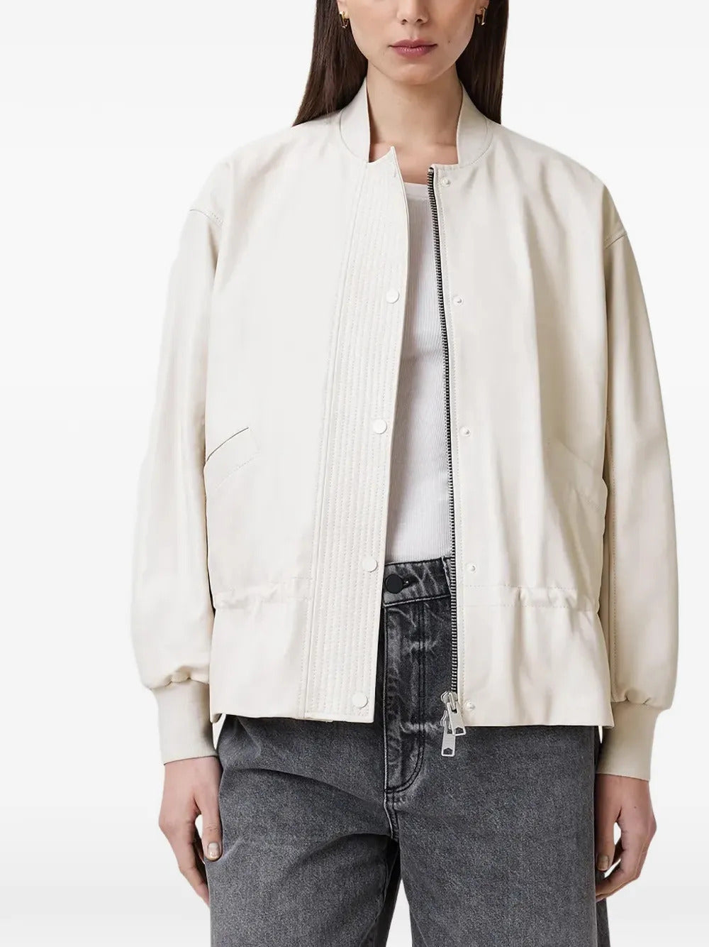 AllSaints  Sofi drawstring long-sleeve jacket