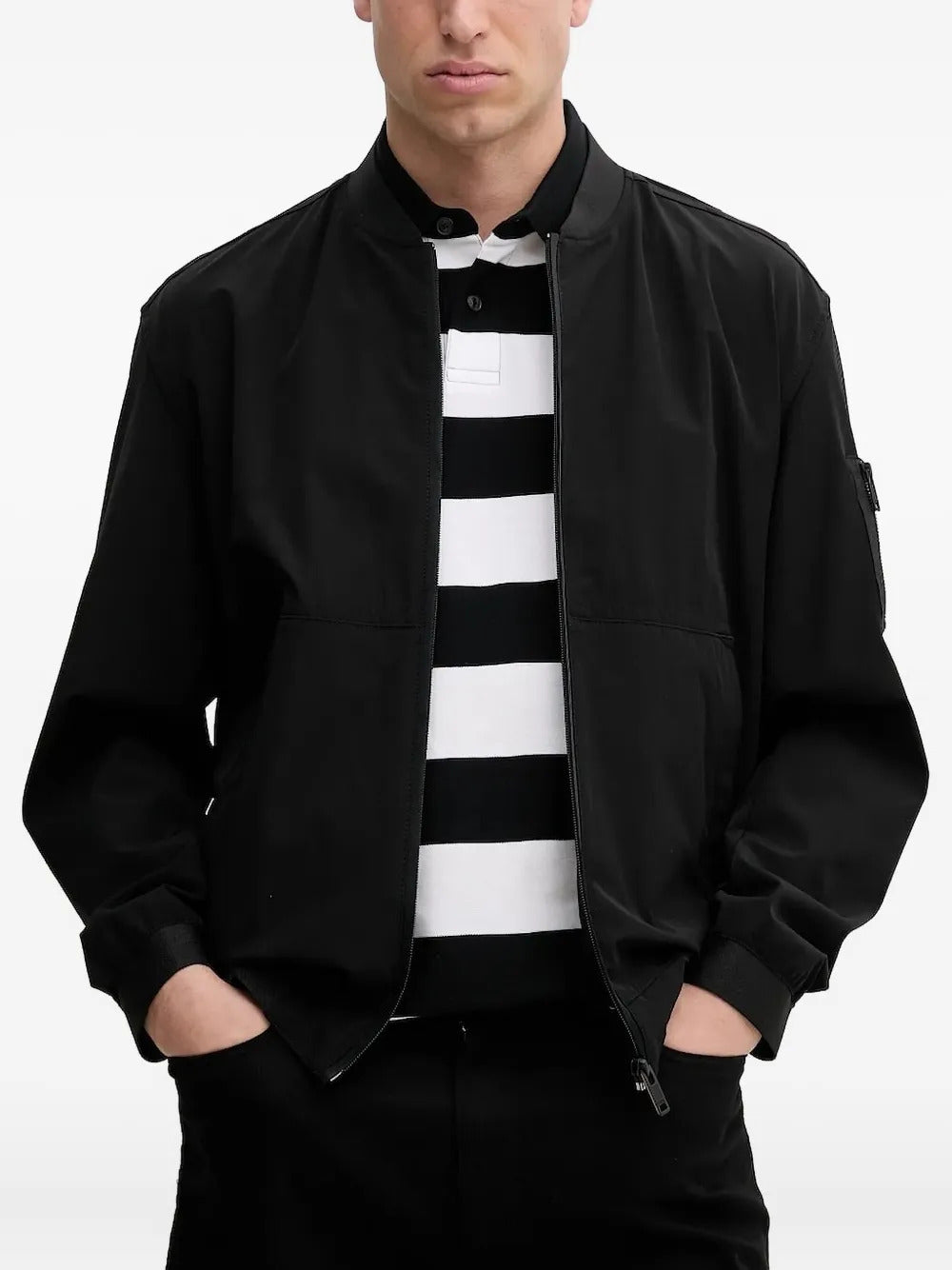 BOSS  zip-fastening bomber jacket