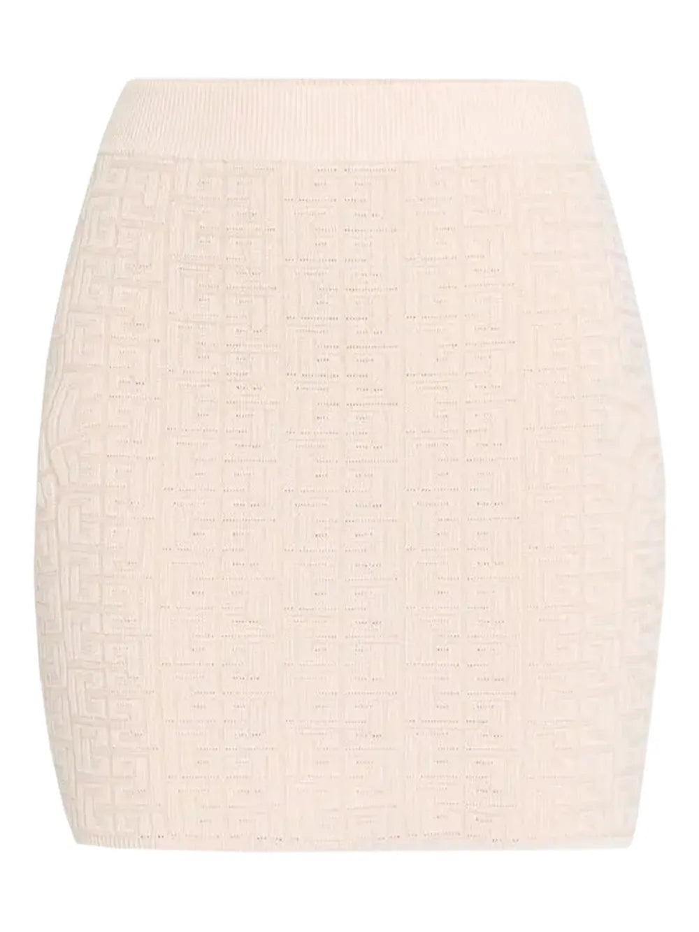 Balmain monogram knitted mini skirt