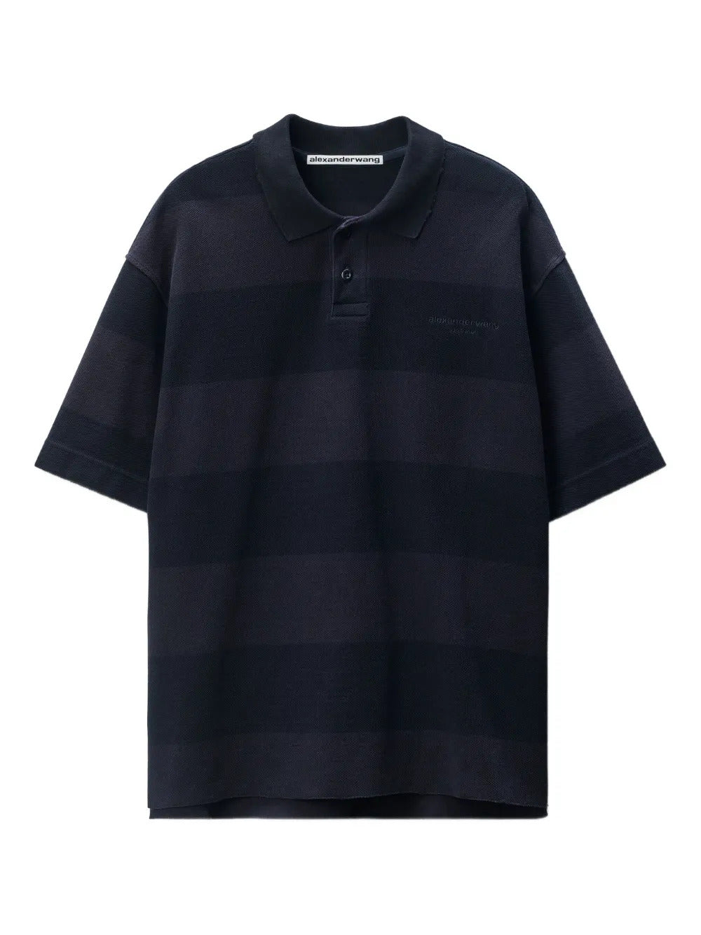 Alexander Wang  Marina striped piqué polo shirt