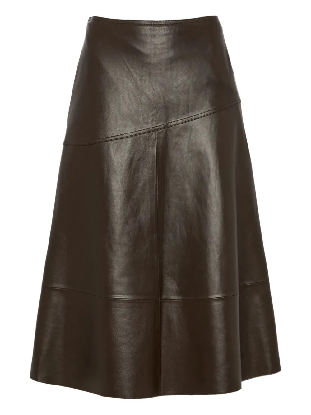 Yves Salomon  flared leather midi skirt