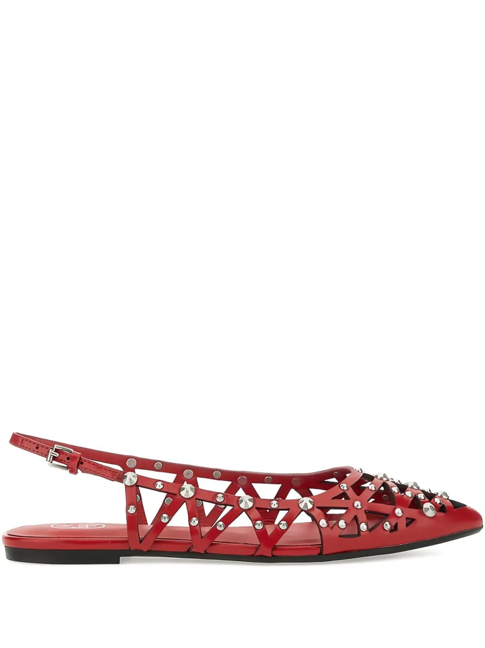 Ash  studd-embellishment flat pumps