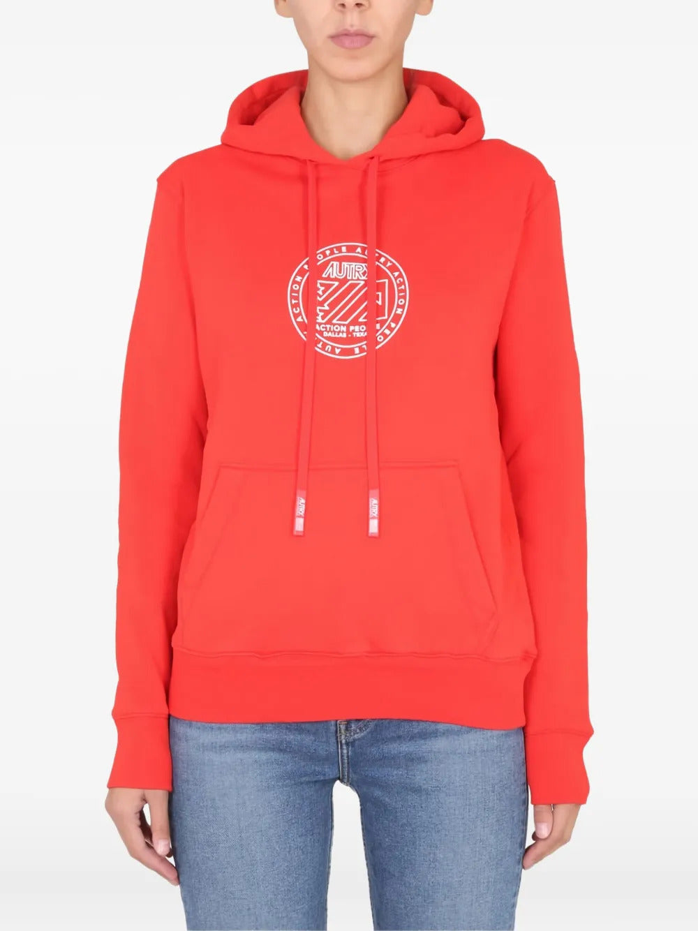 Autry  circular-logo cotton hoodie