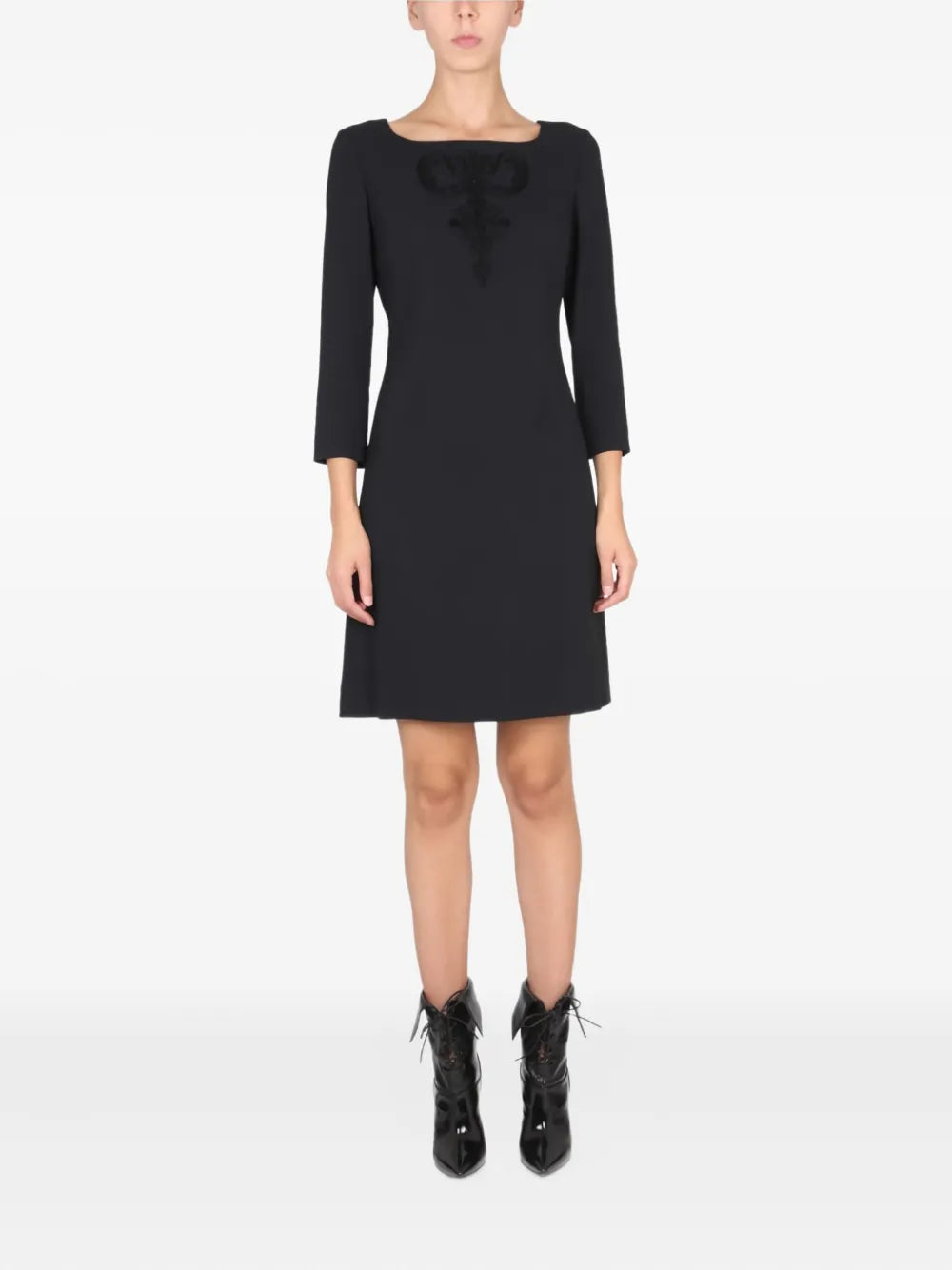 Boutique Moschino  Cady appliqué mini dress