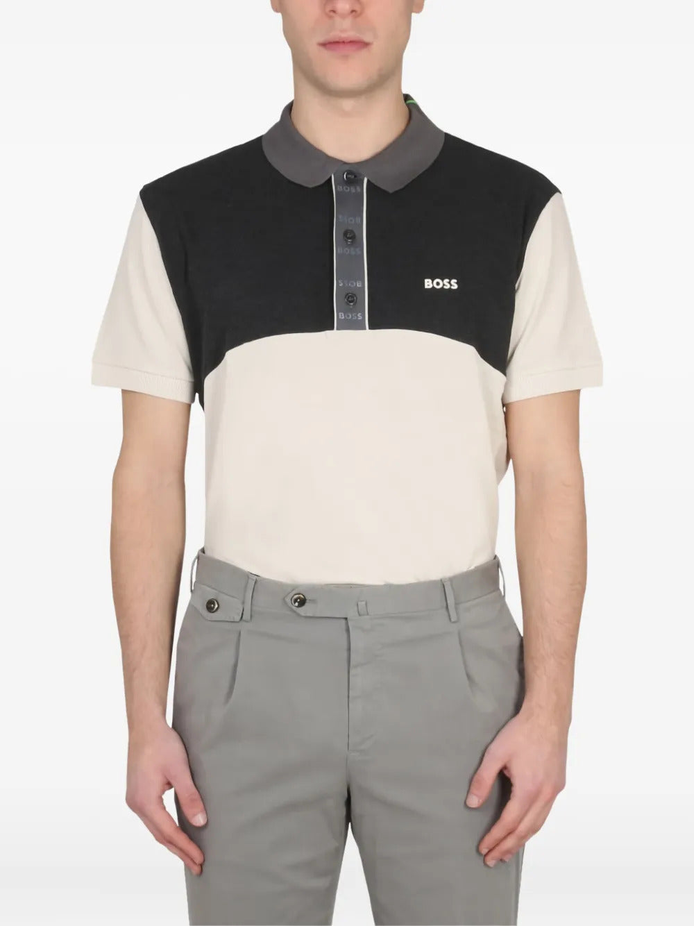 BOSS  colour-block polo shirt