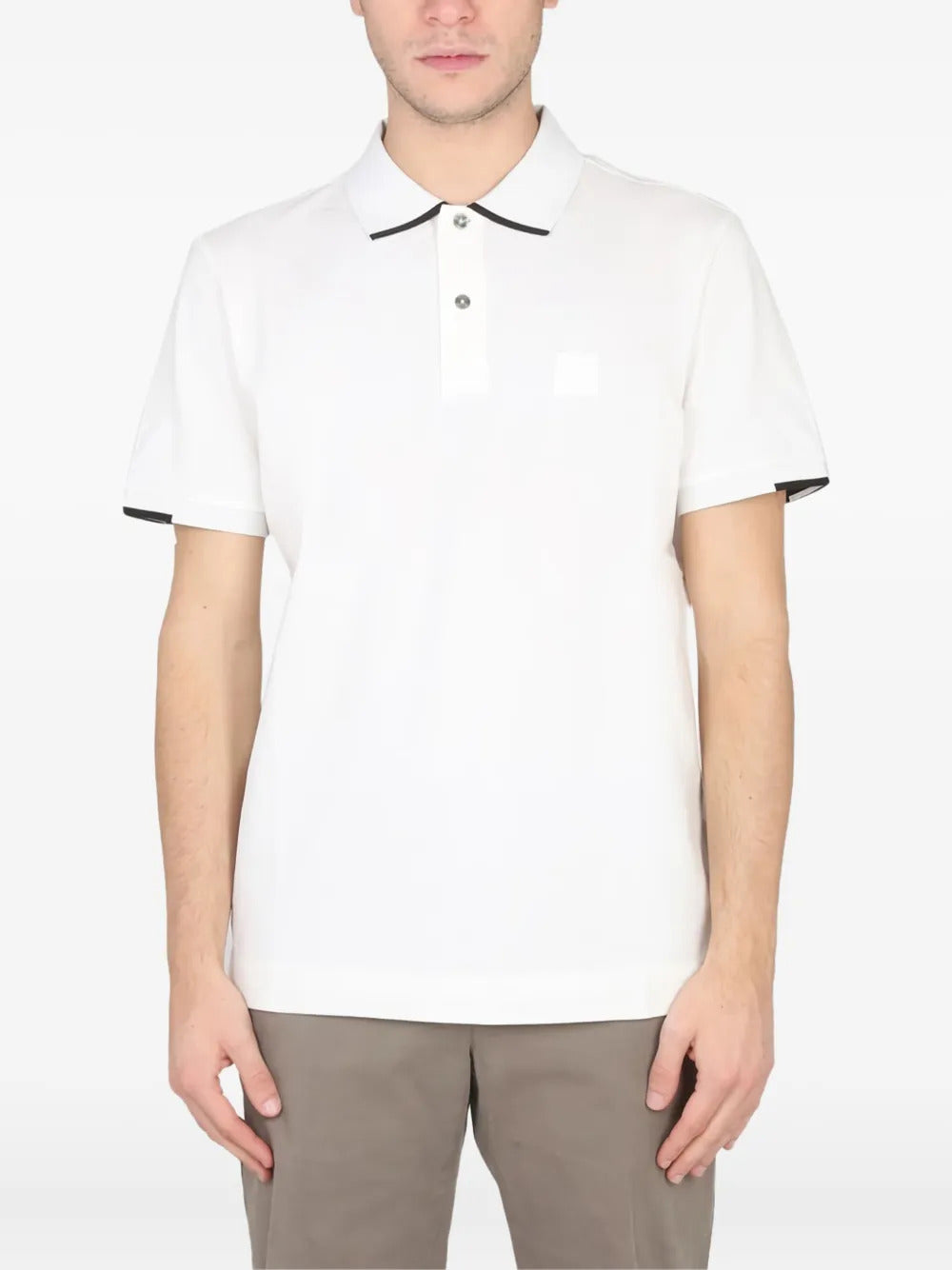 C.P. Company  contrast-trim polo shirt