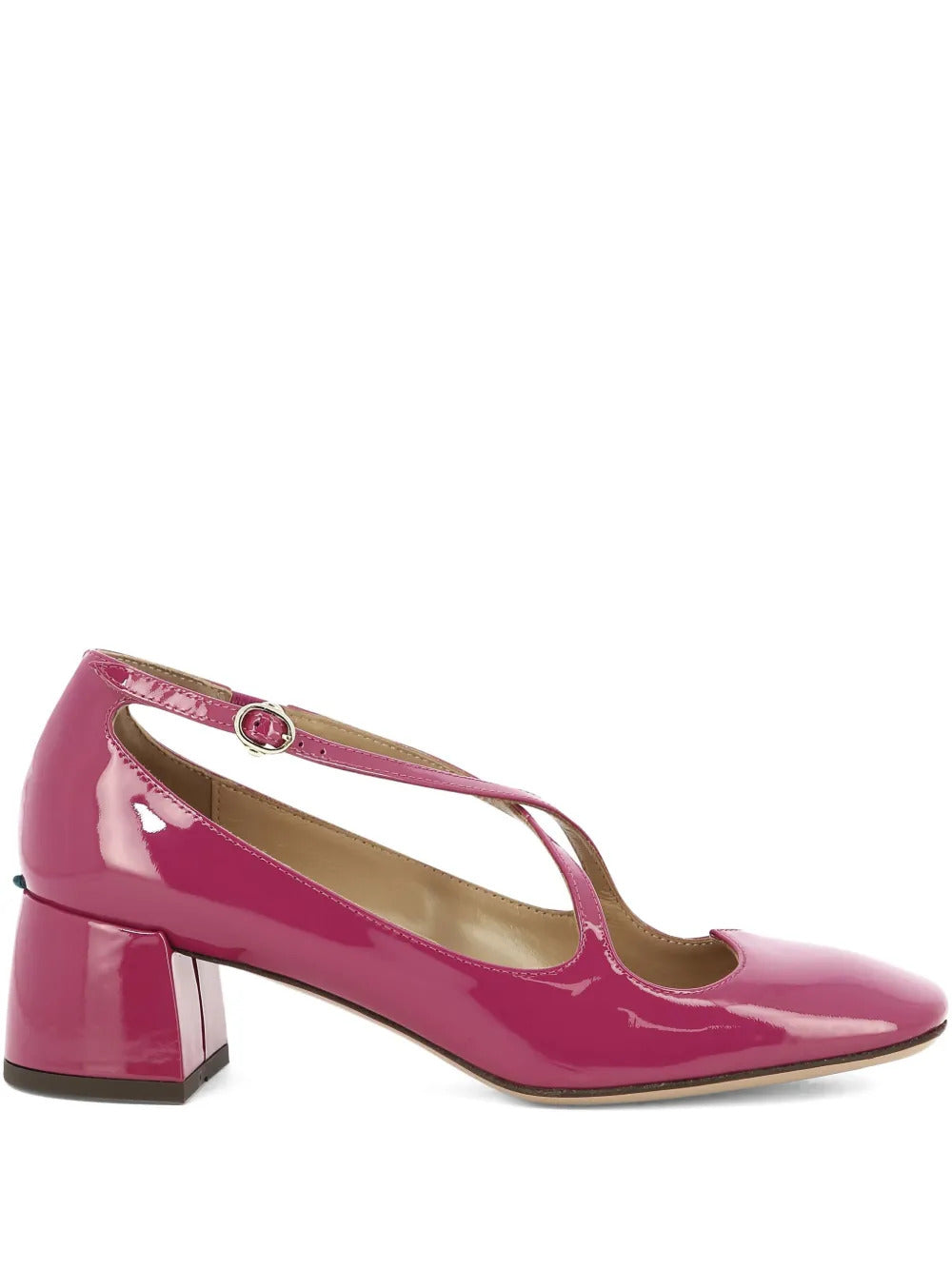 A.Bocca  50mm Two For Love leather cross-strap pumps