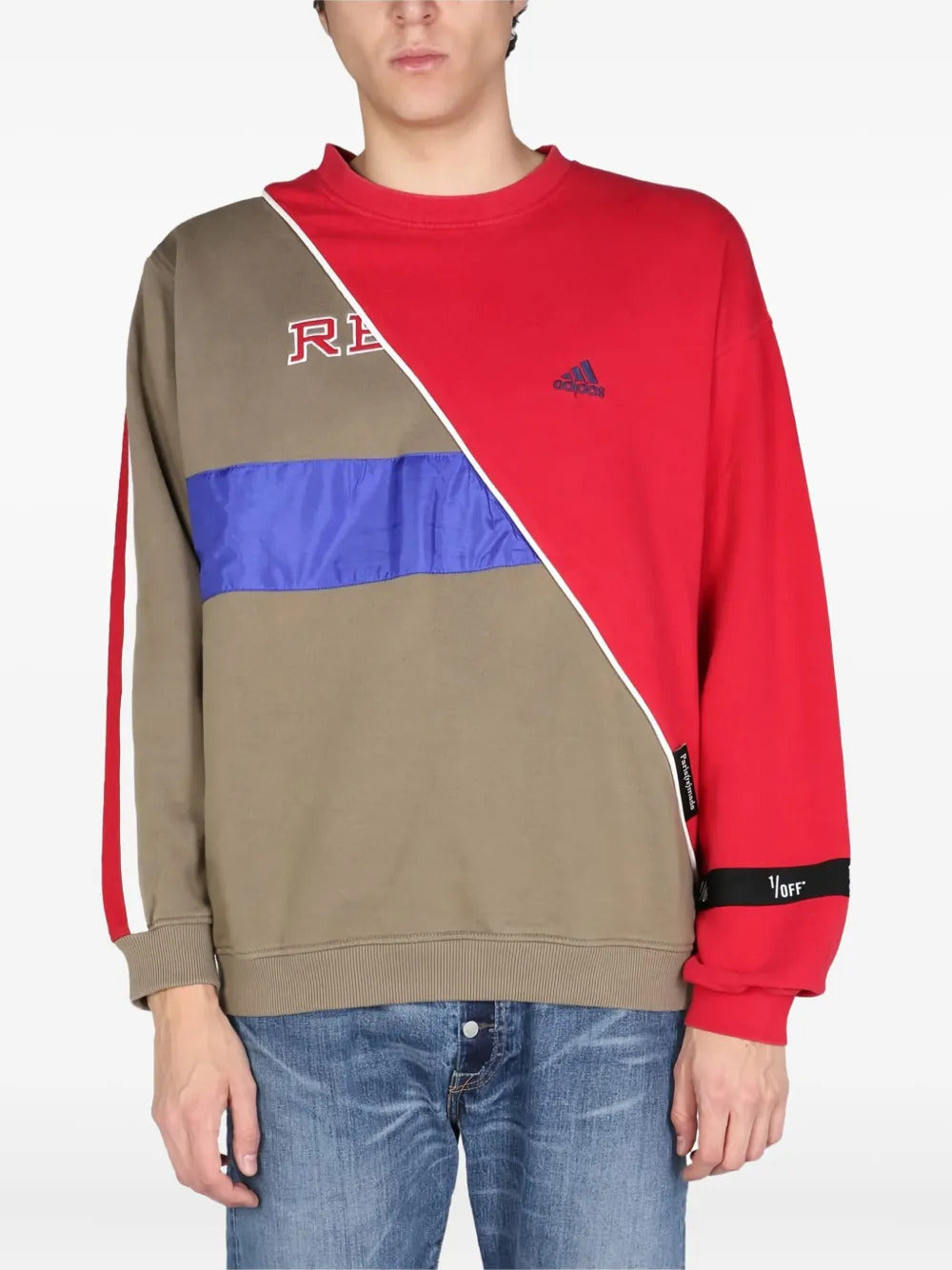 1/OFF  colourblock logo sweatshirt