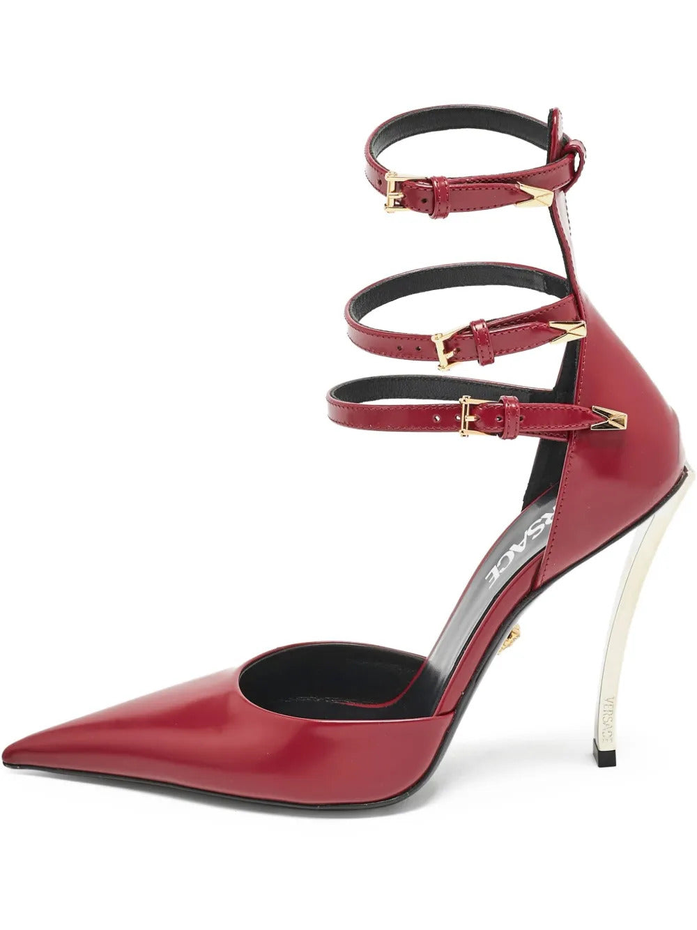 Versace   leather heeled pumps