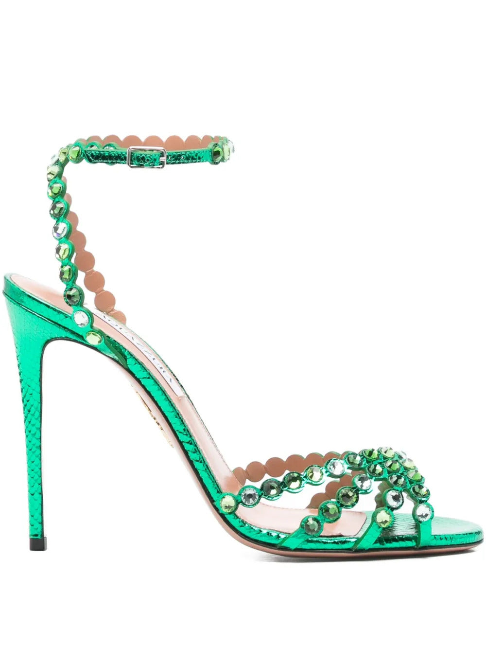 Aquazzura  120mm Tequila crystal-embellished stiletto sandals