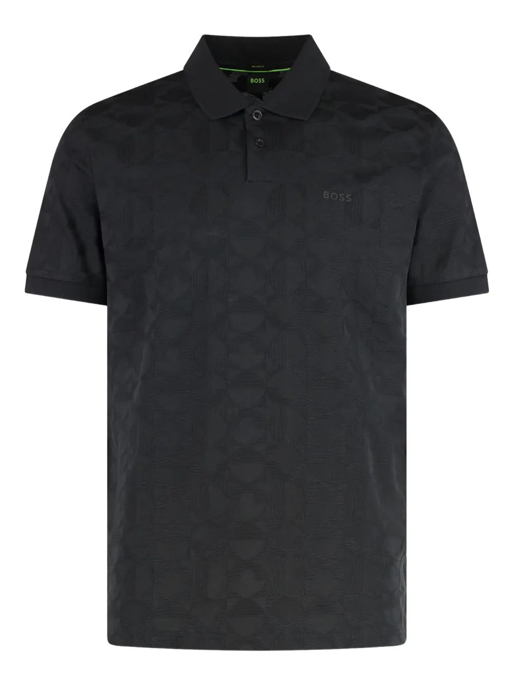 BOSS  patterned-jacquard polo shirt