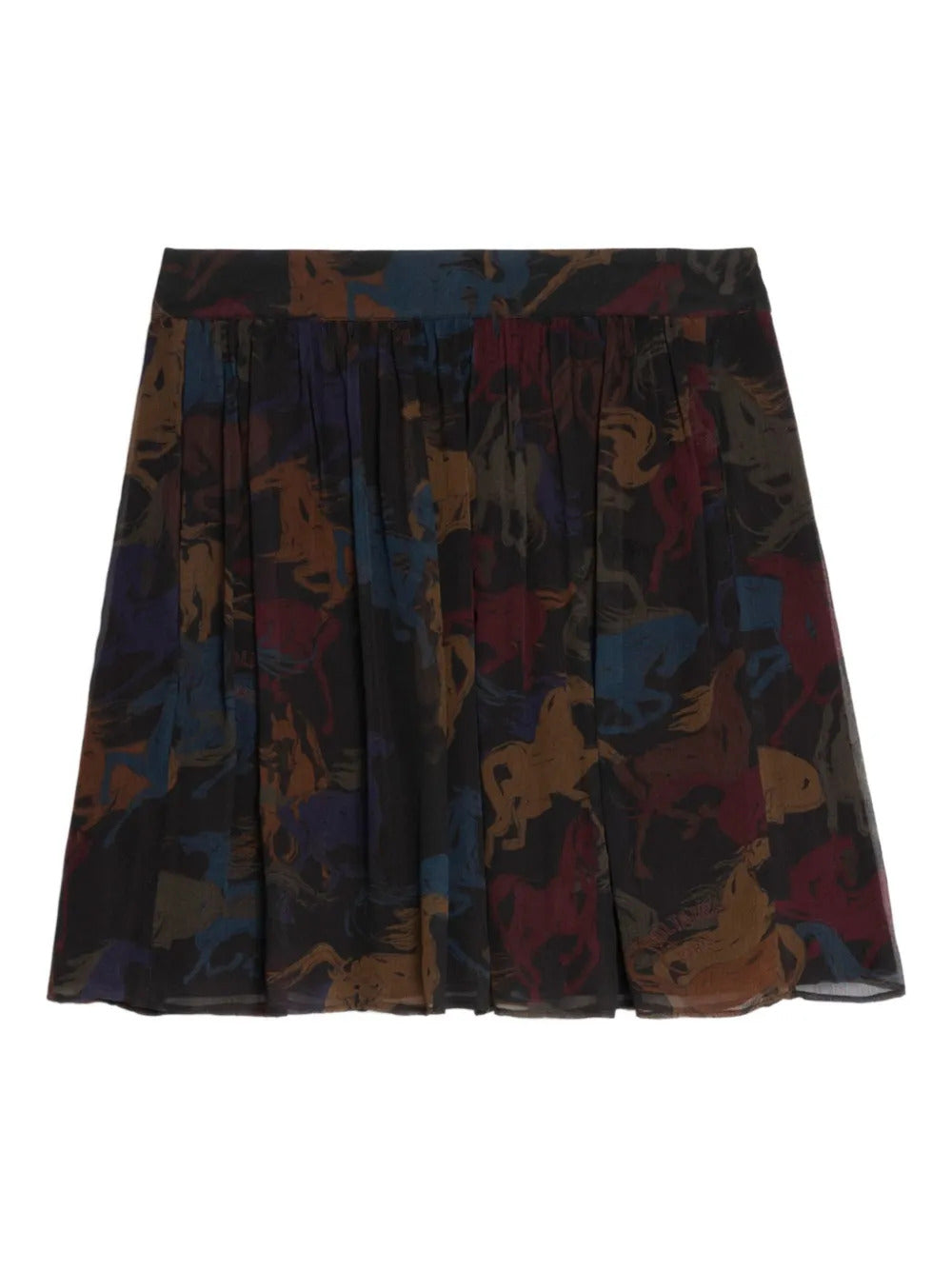 Zadig&Voltaire  pleated horse-print skirt
