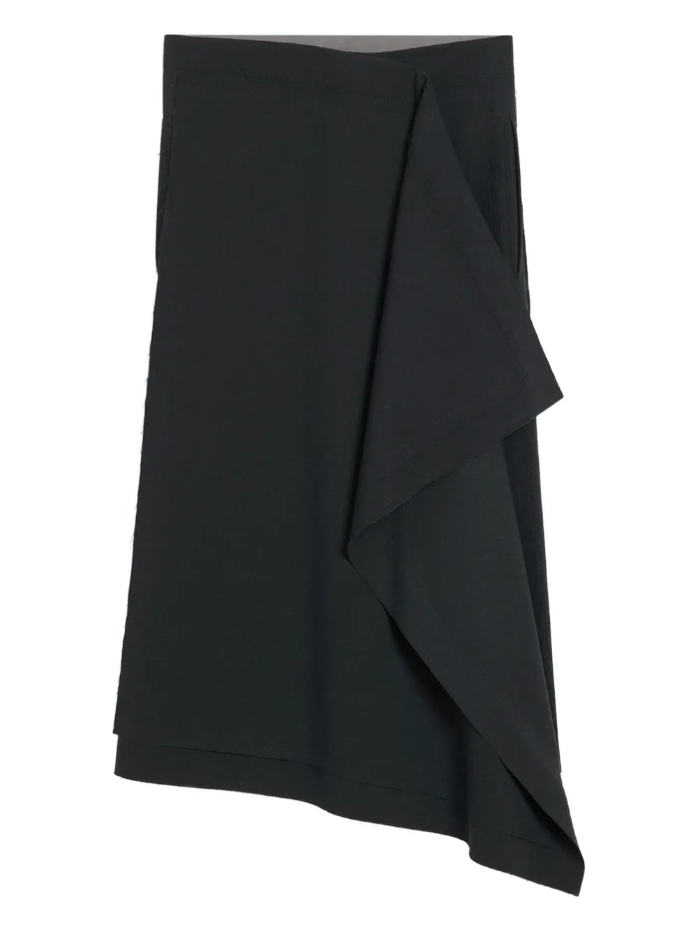 AMI Paris  wrap asymmetrical wool midi skirt