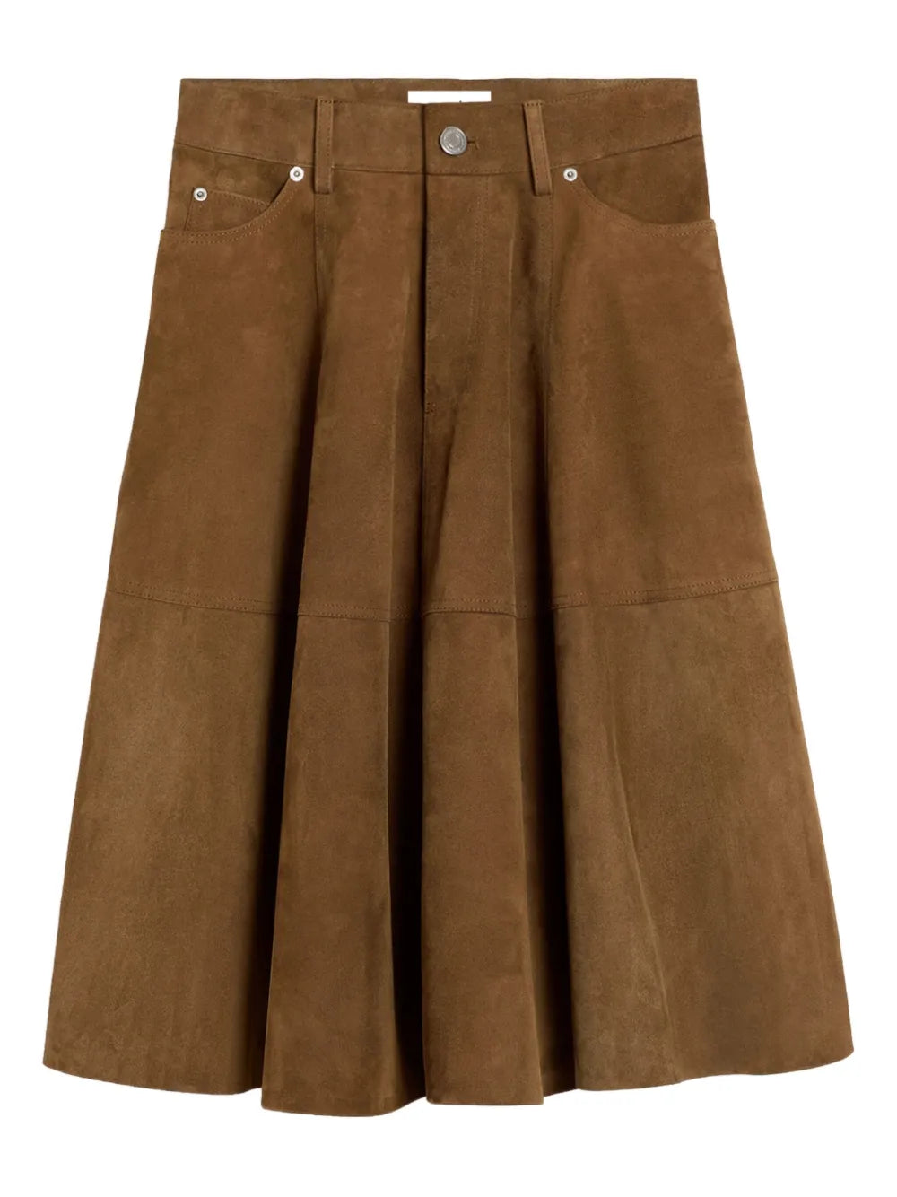 AMI Paris  leather midi skirt