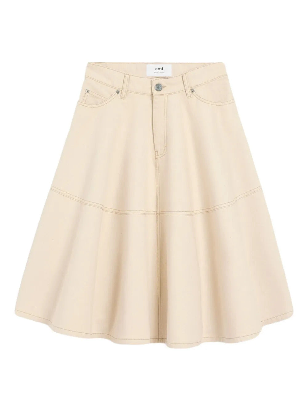 AMI Paris  cotton midi skirt