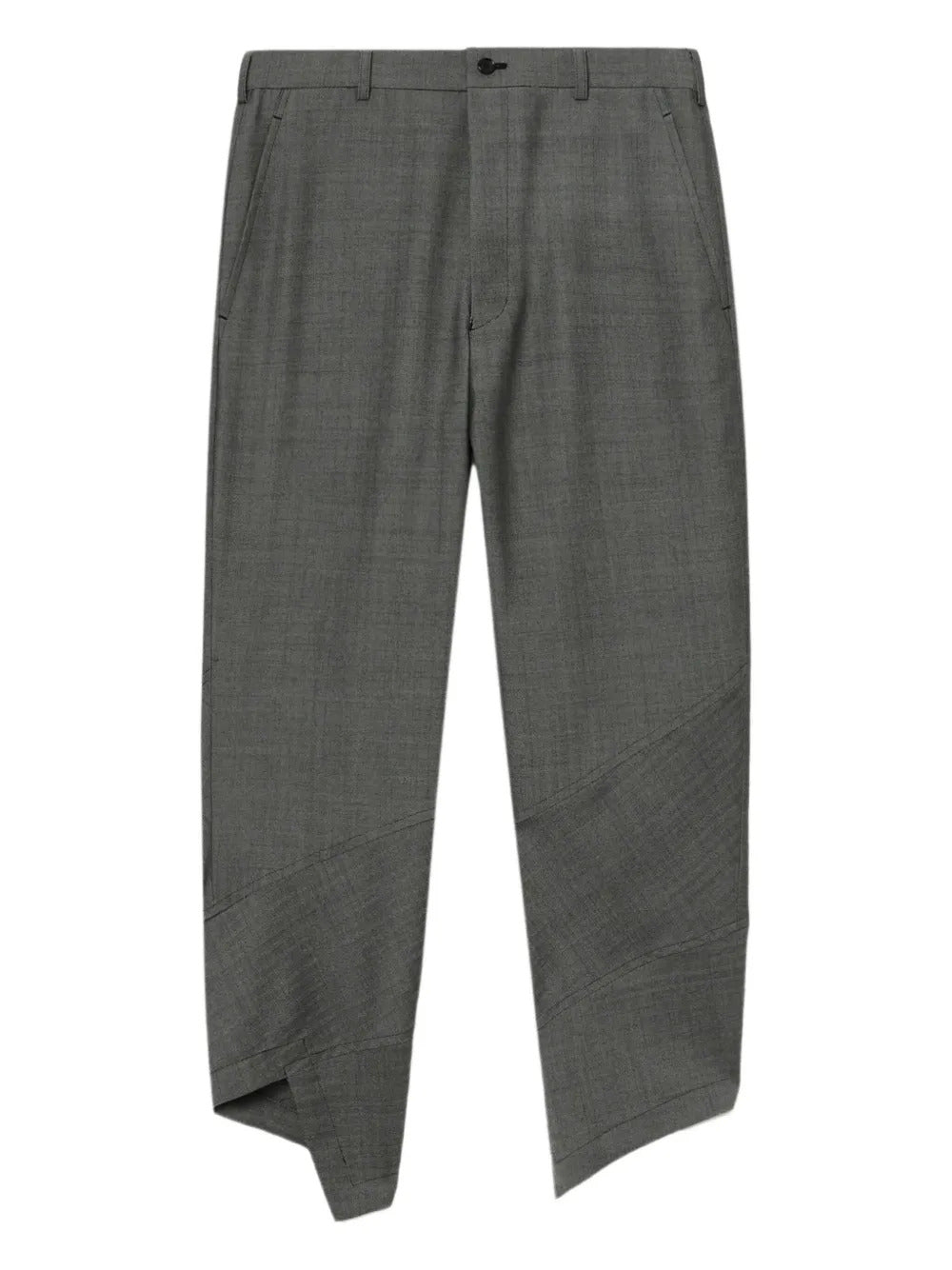 Black Comme Des Garçons  panelled asymmetrical trousers