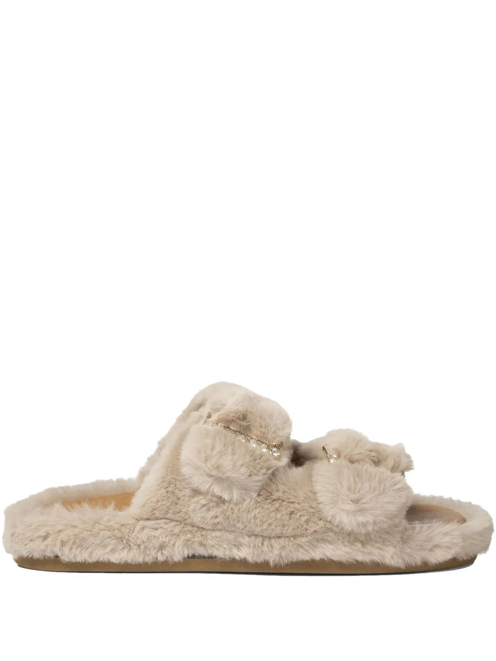 ALIBI  faux-fur flat sandals