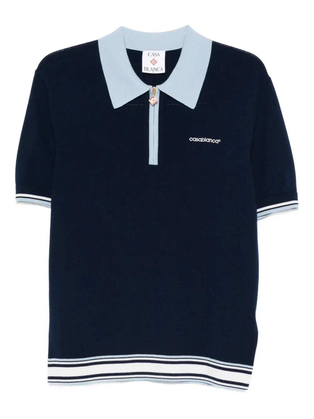 Casablanca  zip-front polo shirt