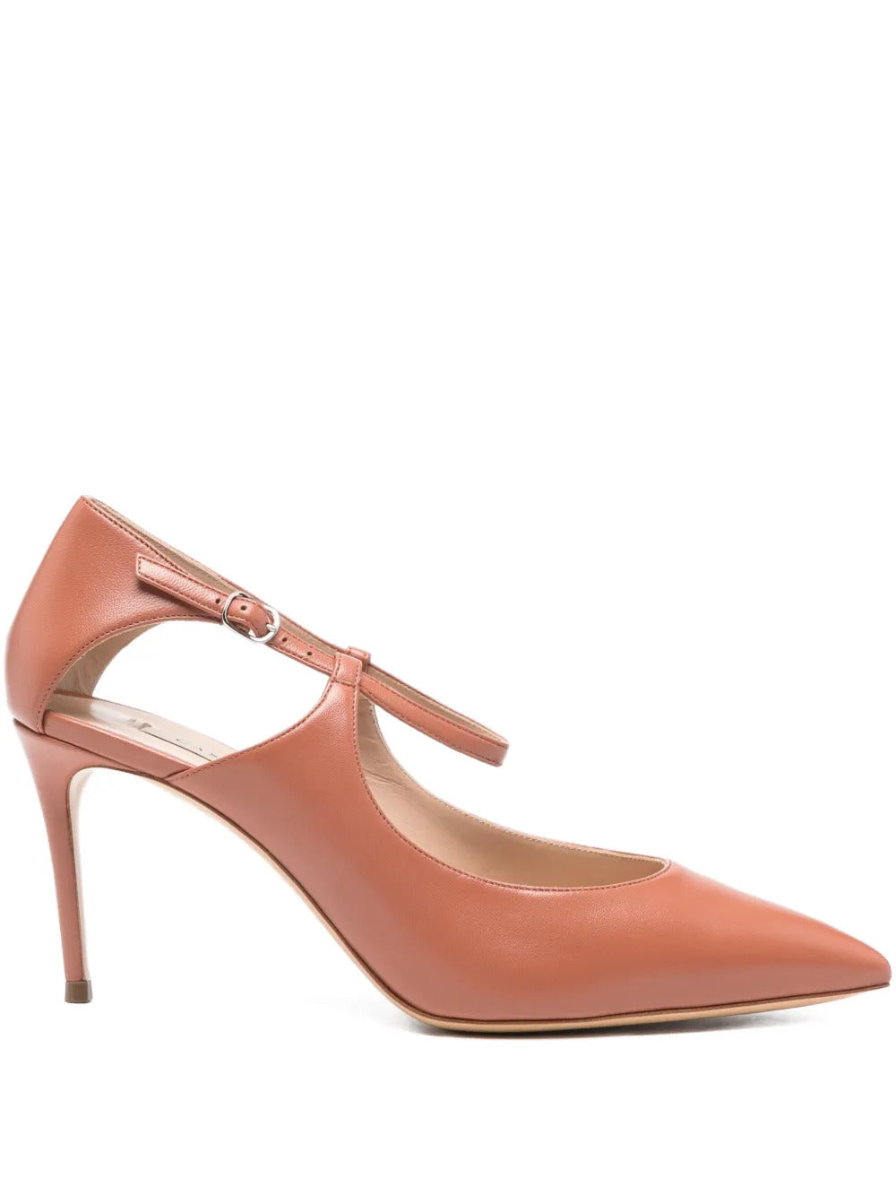 Casadei  80mm cut-out strap pumps