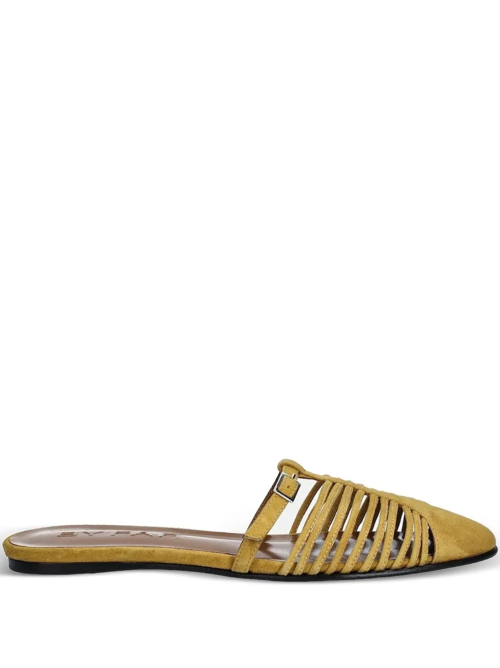 BY FAR  Osip Cumin Kid caged buckle slides