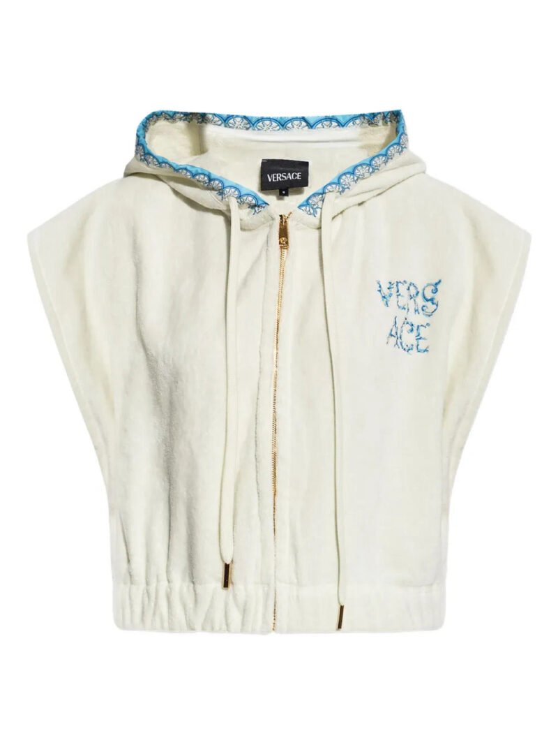 Versace  hooded cropped hoodie