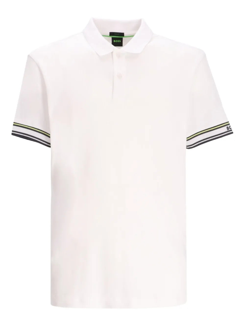 BOSS  striped-cuff polo shirt
