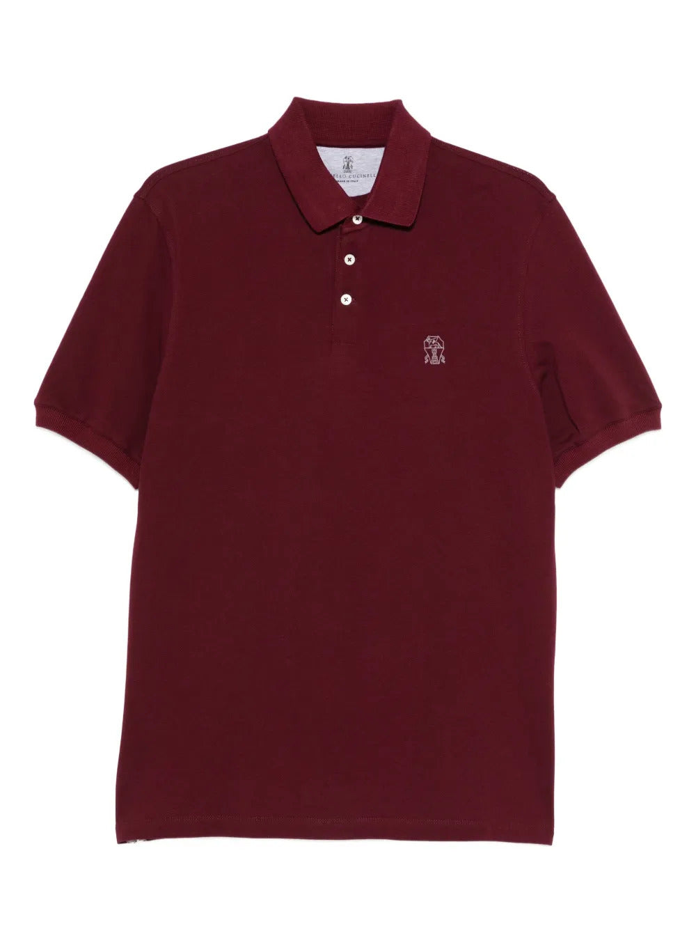 Brunello Cucinelli  embroidered cotton polo shirt