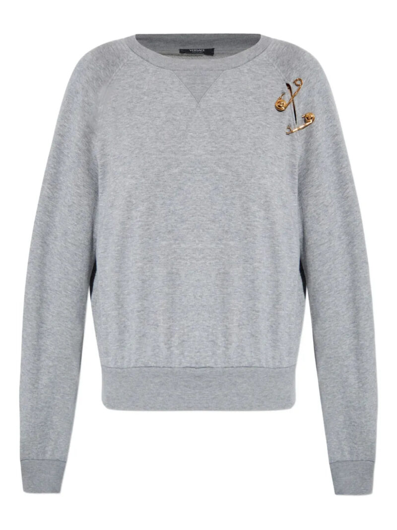 Versace  raglan-sleeve safety-pin sweatshirt