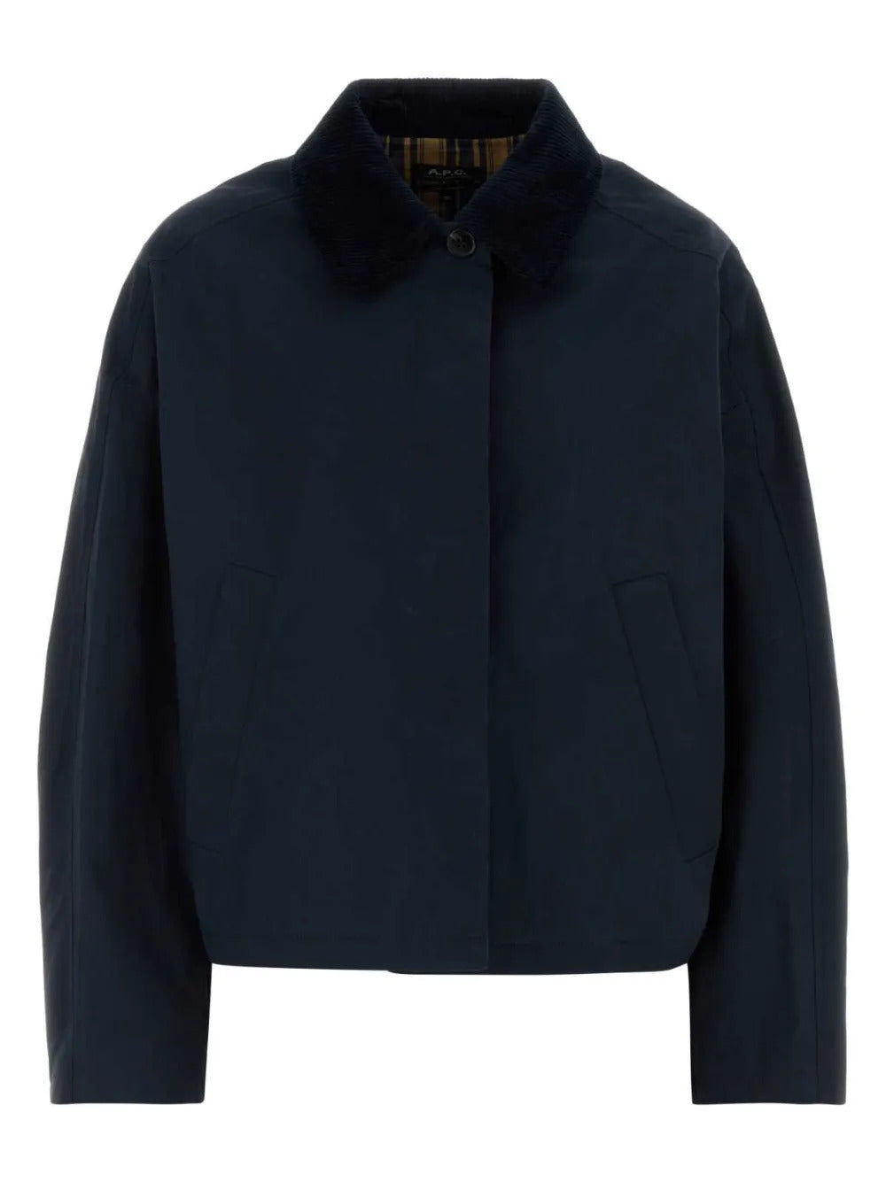A.P.C.  corduroy-collar cotton jacket