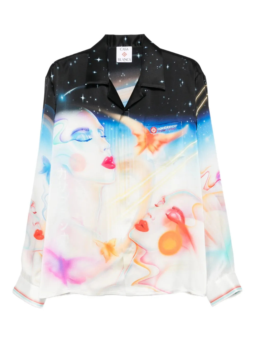 Casablanca  celestial-print silk shirt
