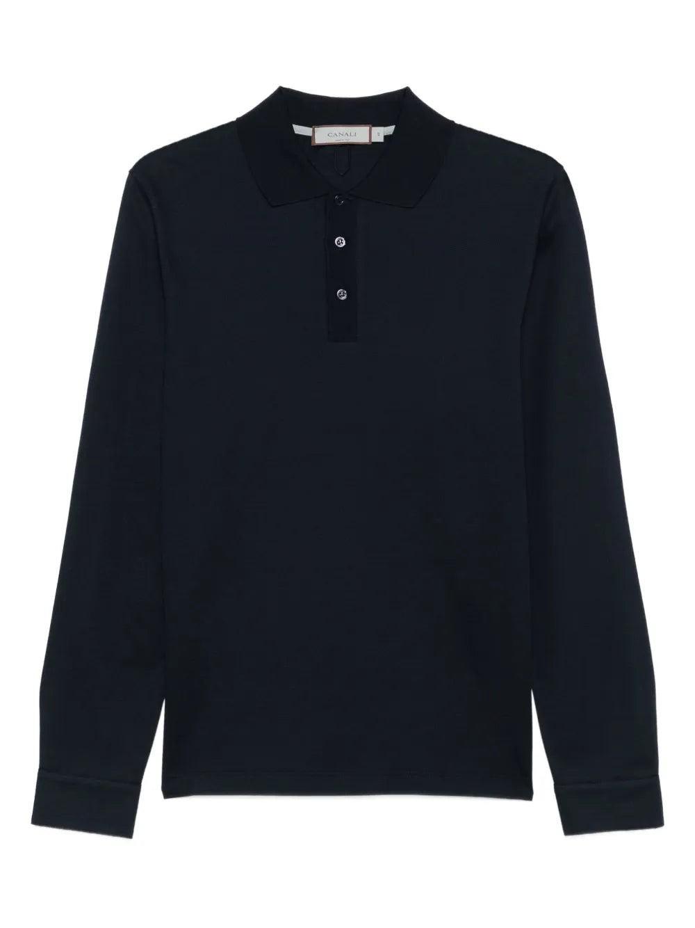 Canali long-sleeve button polo shirt